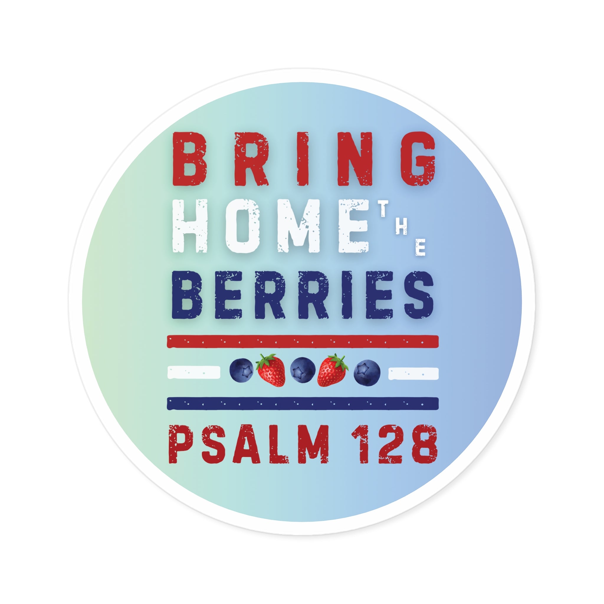 Round Sticker — BHtB PSLM 128 - RWB S&B - FD GR GRN BLU