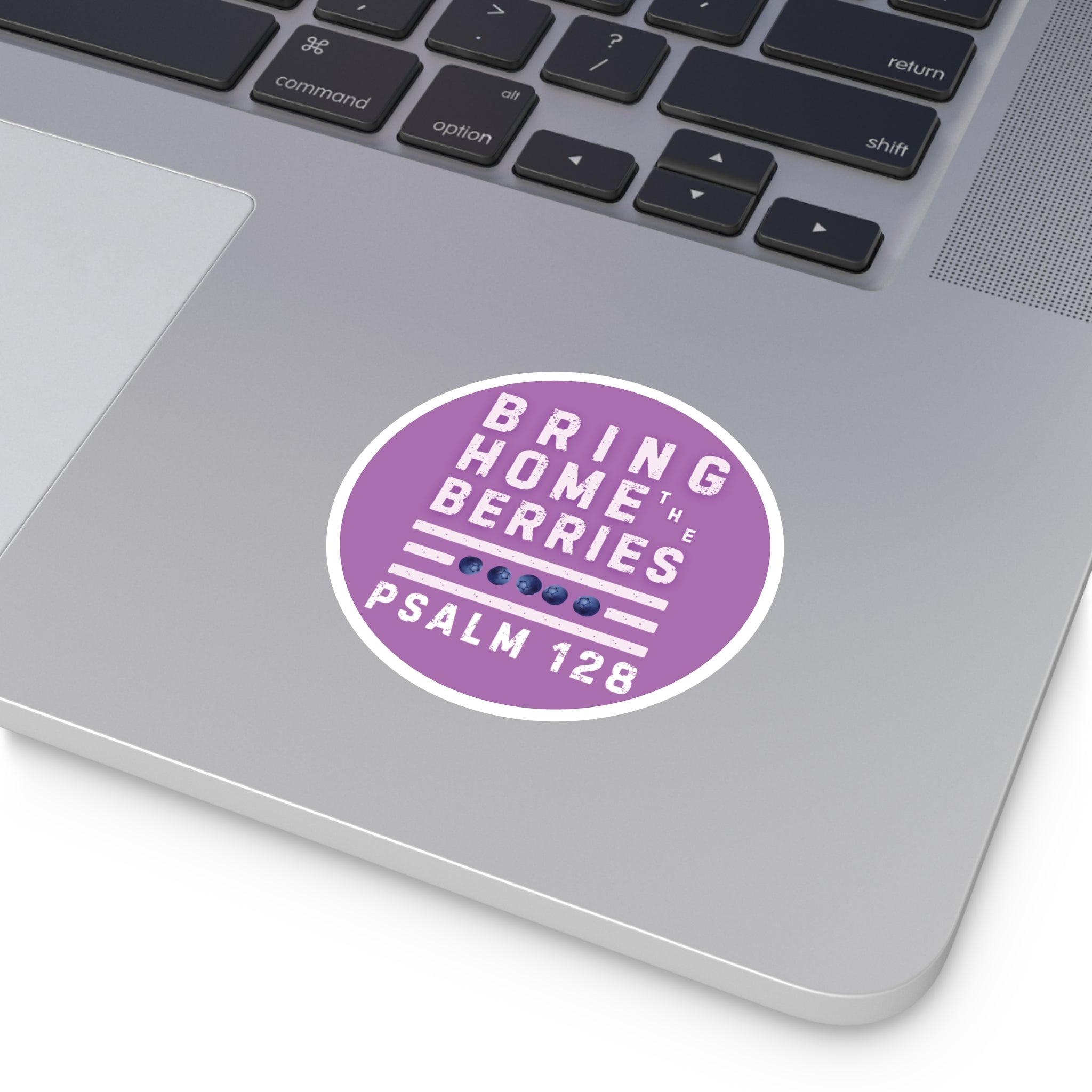 Round Sticker — BHtB PSLM 128 - WHT - LT PRPL