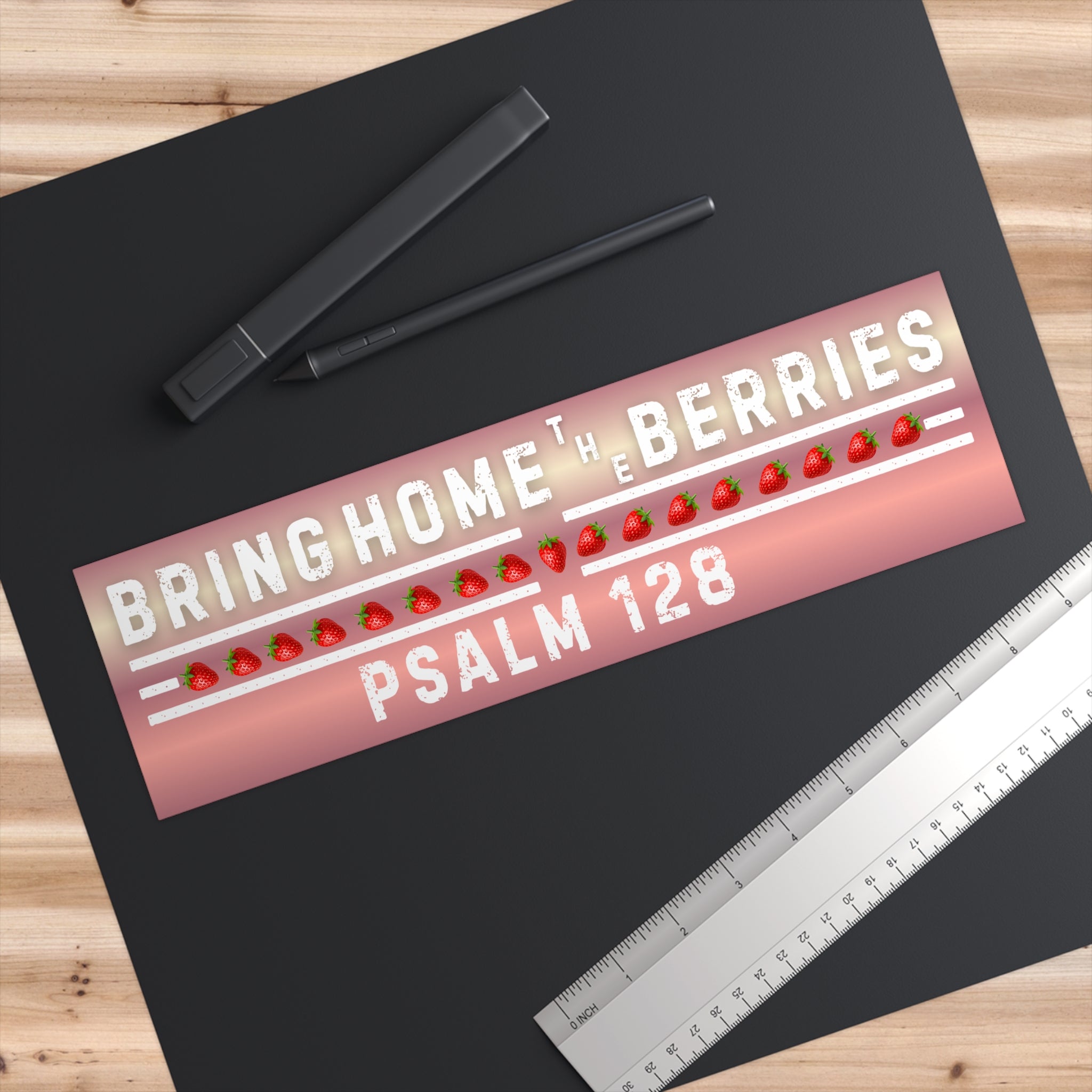 Bumper Sticker - BHtB PSLM 128 WHT w/ SB - ROSE GOLD