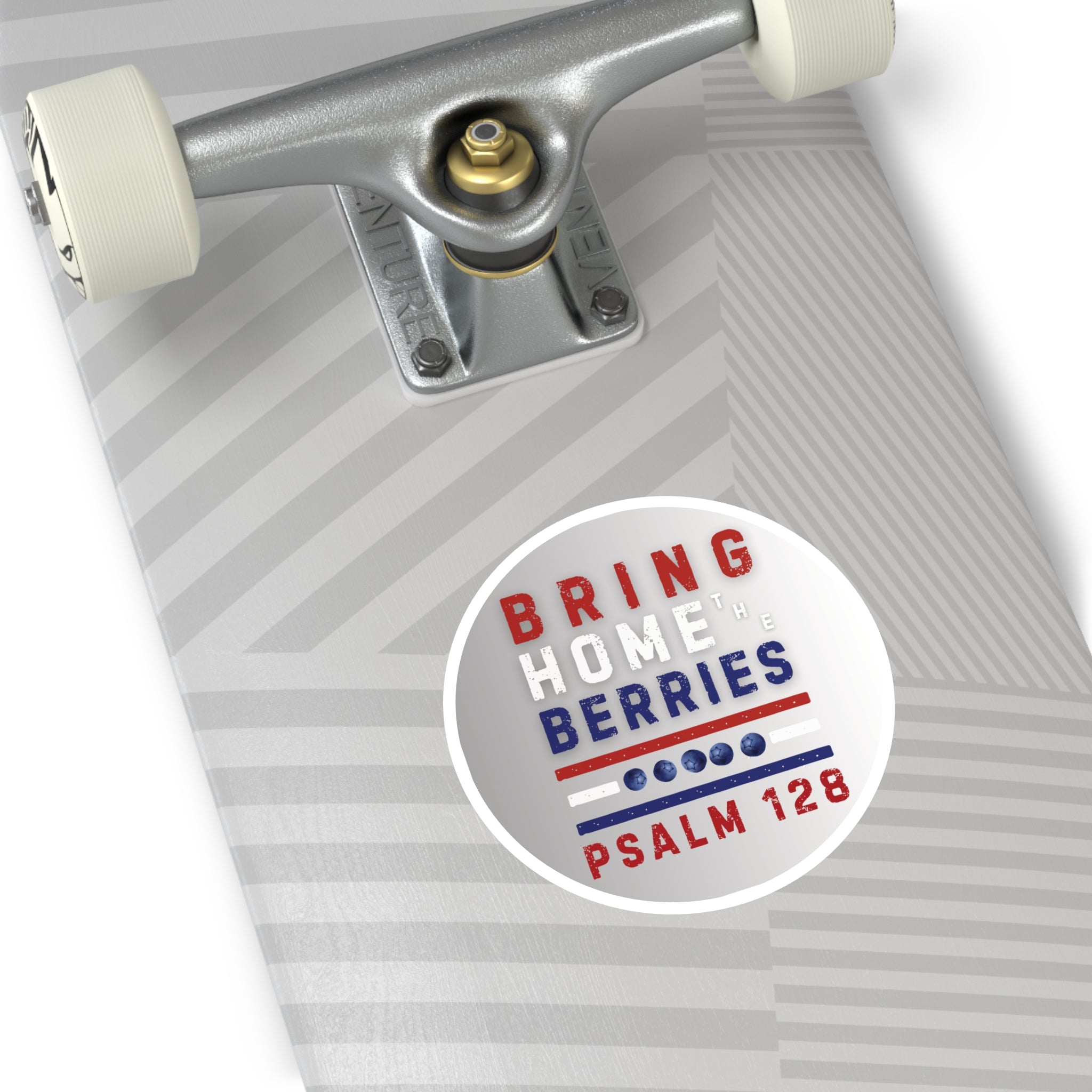 Round Sticker — BHtB PSLM 128 - RWB - FD GRAY WHT