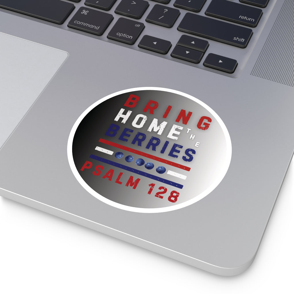 Round Sticker — BHtB PSLM 128 - RWB - FD BLK WHT