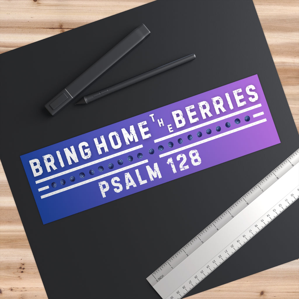 Bumper Sticker - BHtB PSLM 128 WHT w/ BB - BLU PRPL FADE