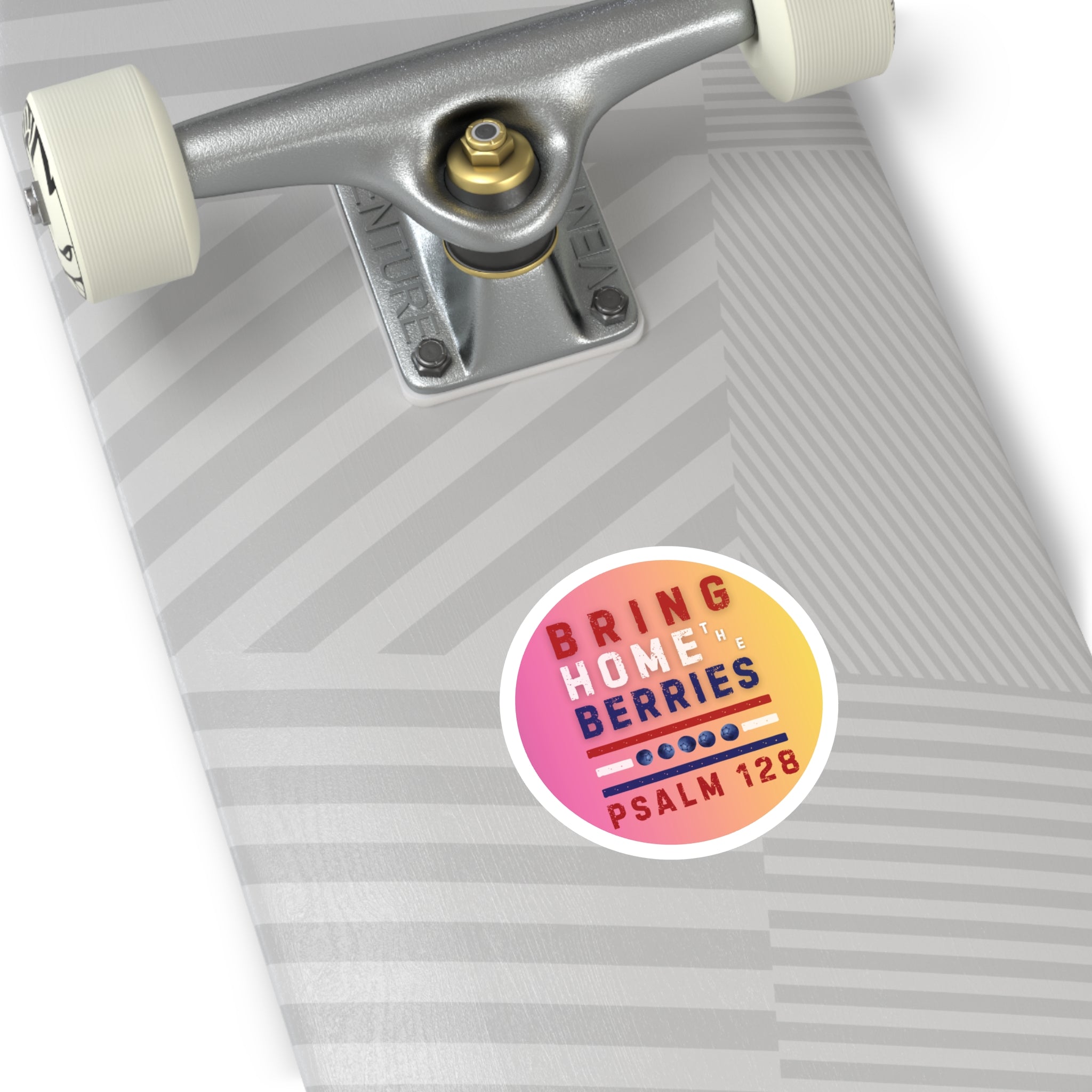 Round Sticker — BHtB PSLM 128 - RWB - FD PNK YLW