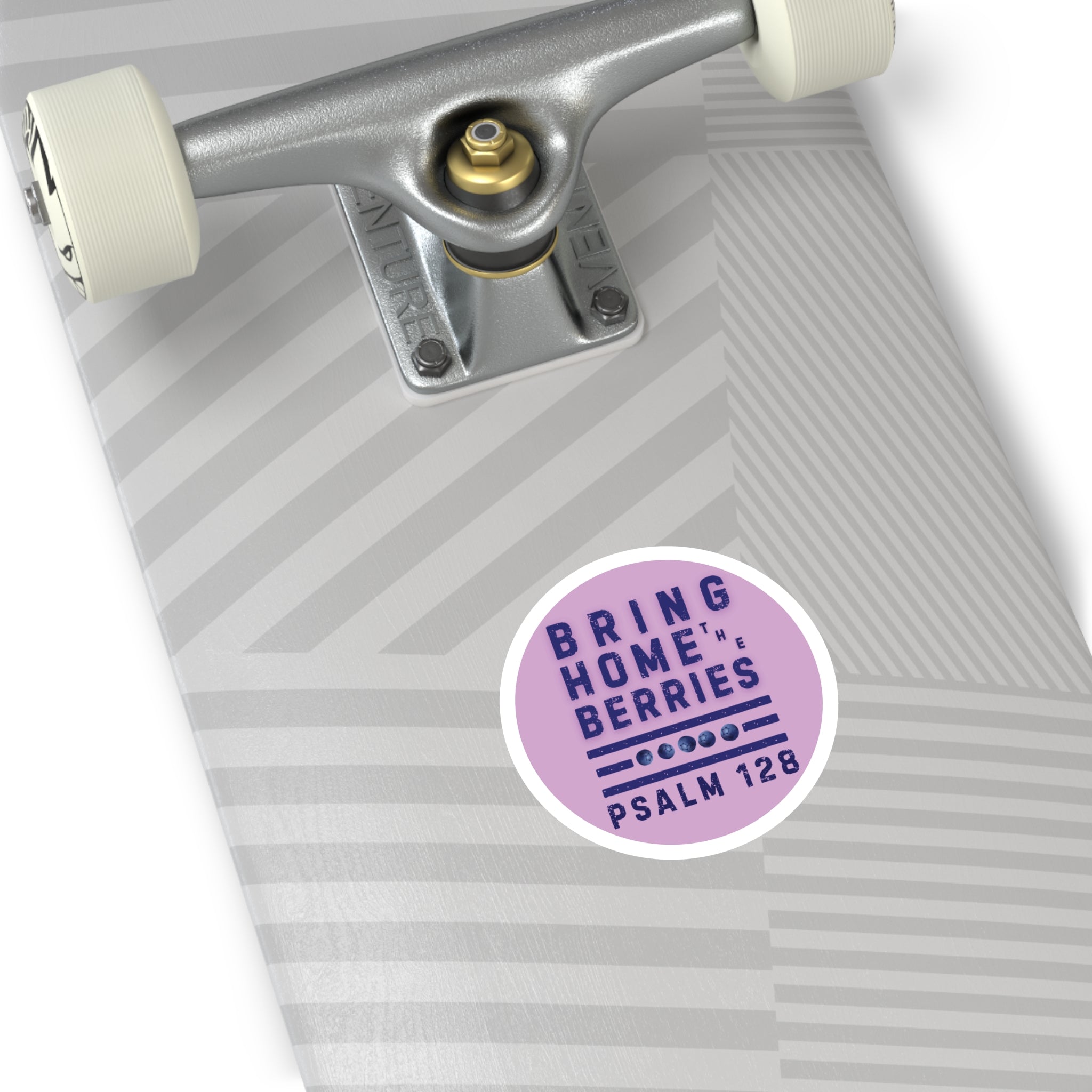 Round Sticker — BHtB PSLM 128 - BLU - LT PRPL