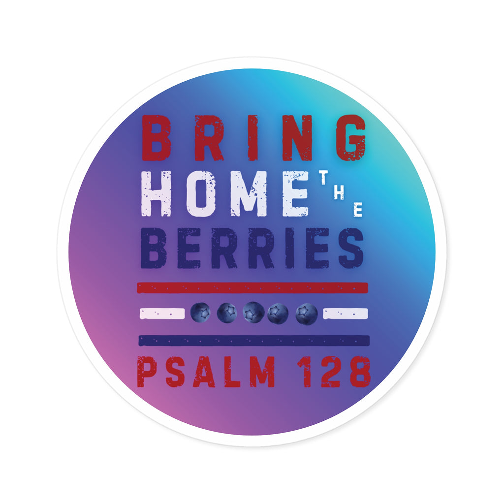 Round Sticker — BHtB PSLM 128 - RWB - FD PNK BLU