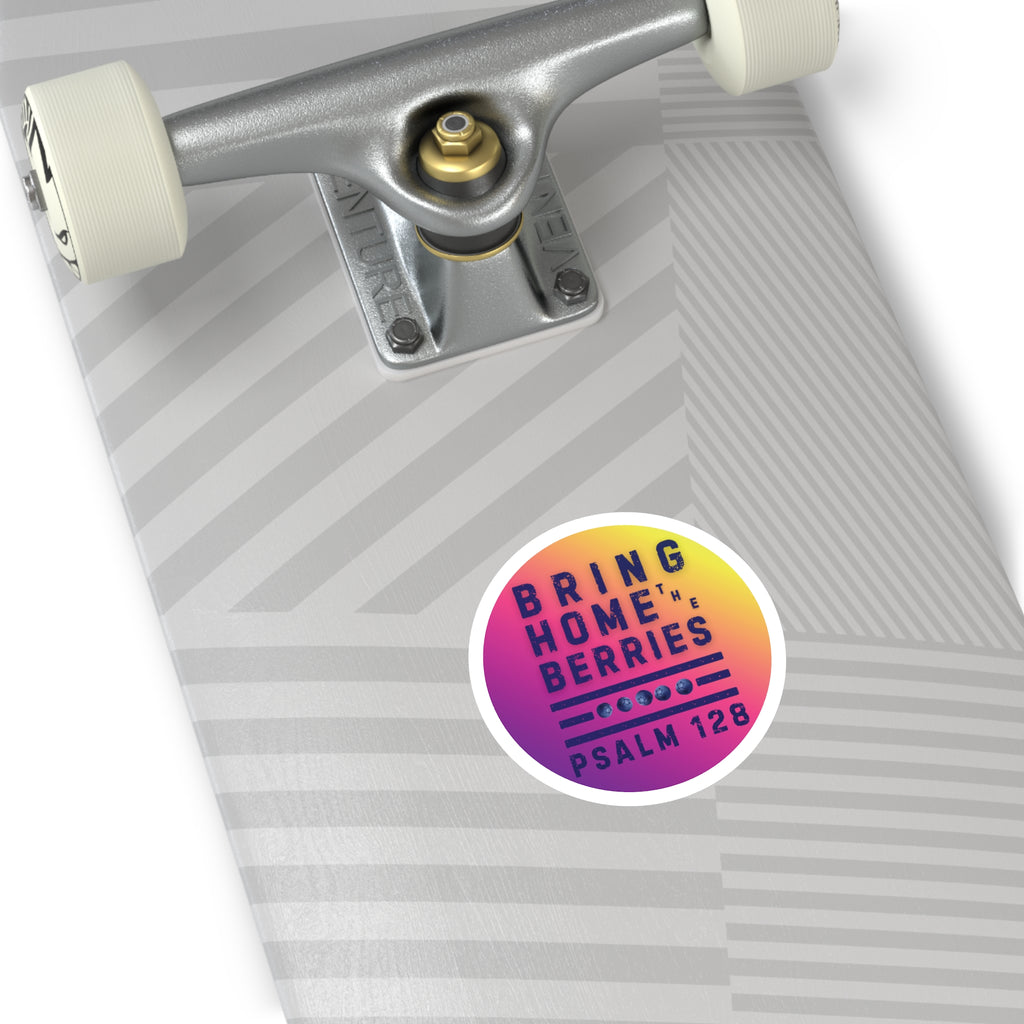Round Sticker — BHtB PSLM 128 - BLU - FADE PRPL YLLW