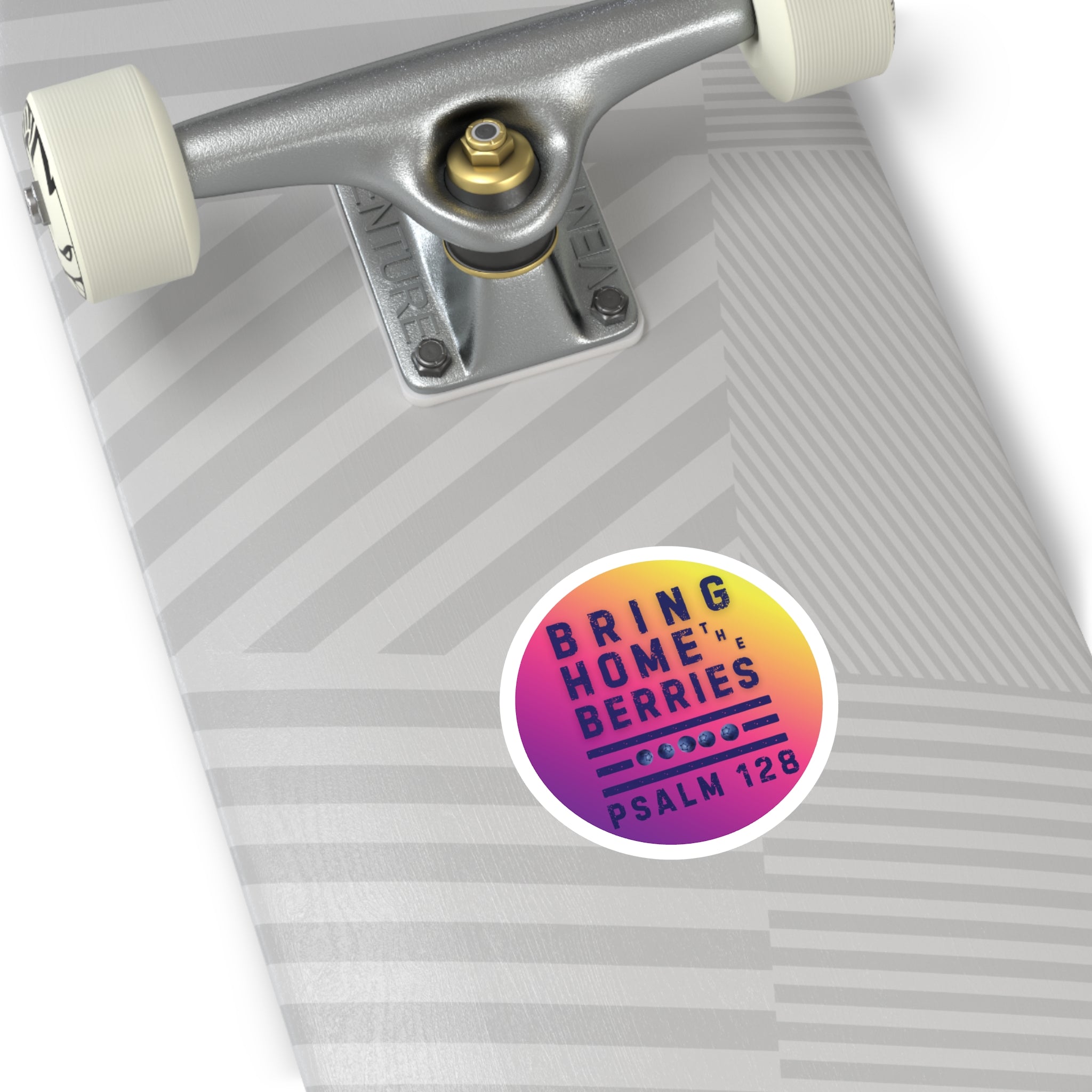 Round Sticker — BHtB PSLM 128 - BLU - FADE PRPL YLLW