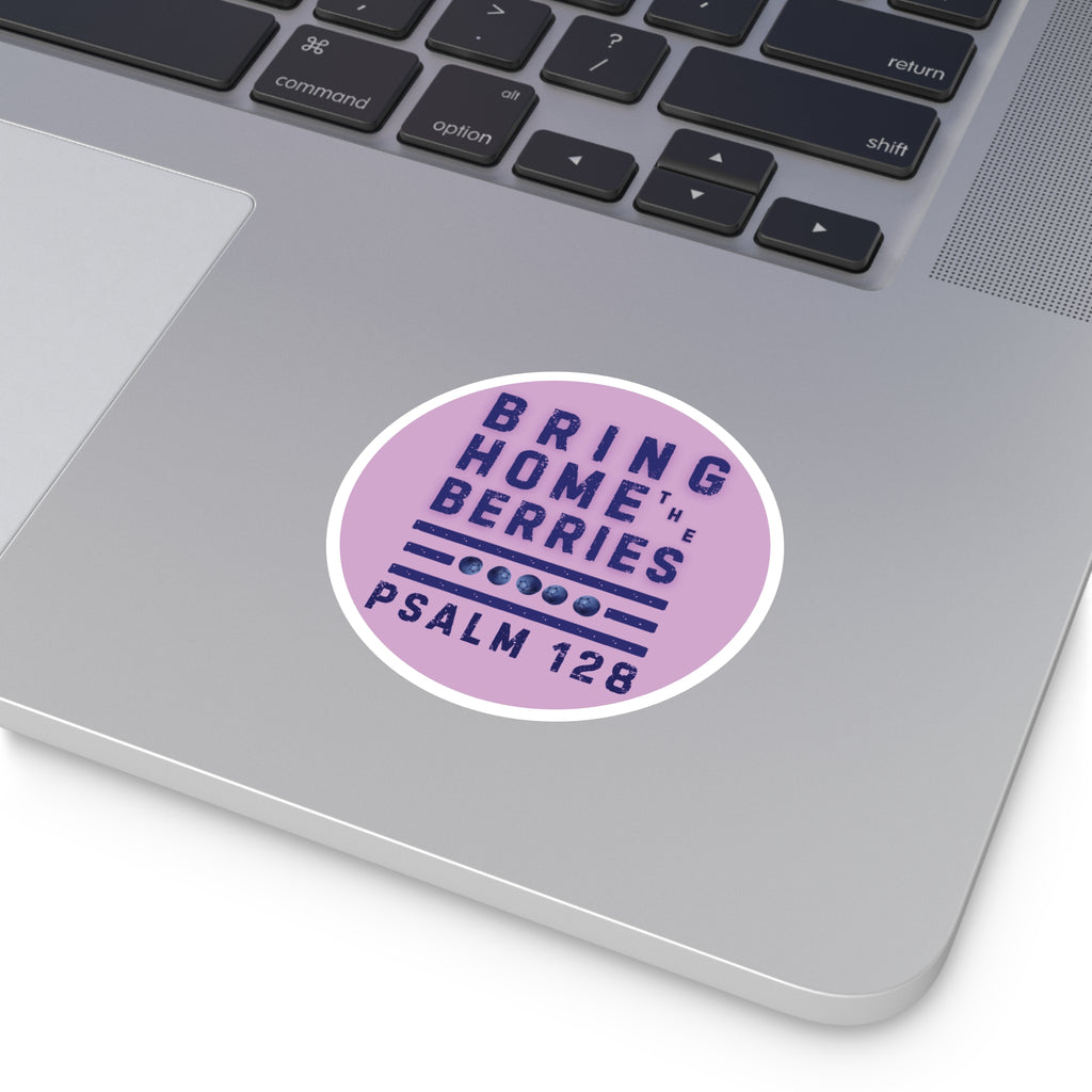 Round Sticker — BHtB PSLM 128 - BLU - LT PRPL