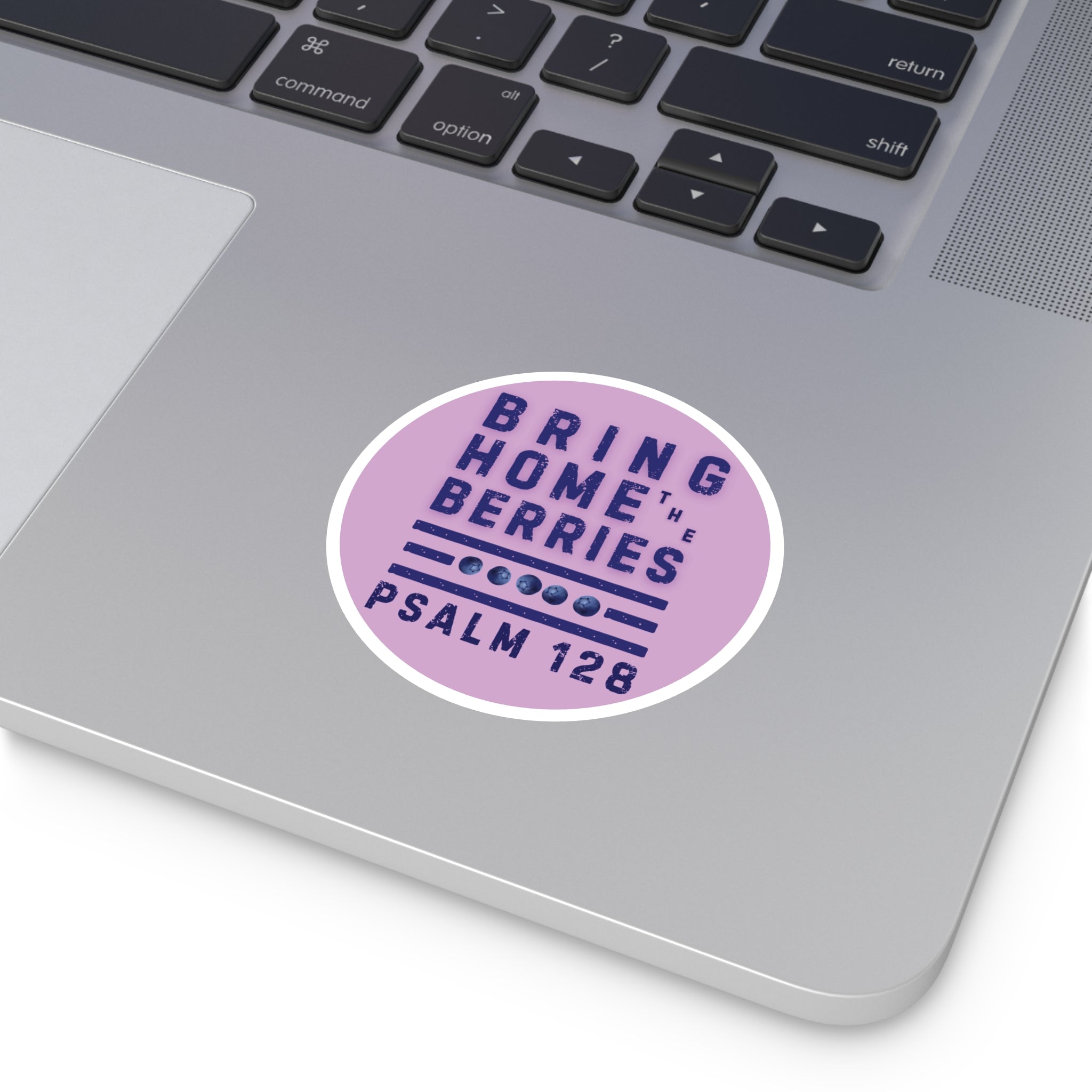 Round Sticker — BHtB PSLM 128 - BLU - LT PRPL