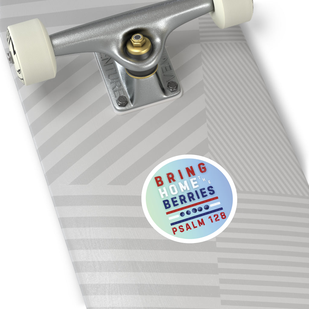Round Sticker — BHtB PSLM 128 - RWB - FD LT GRN BLU