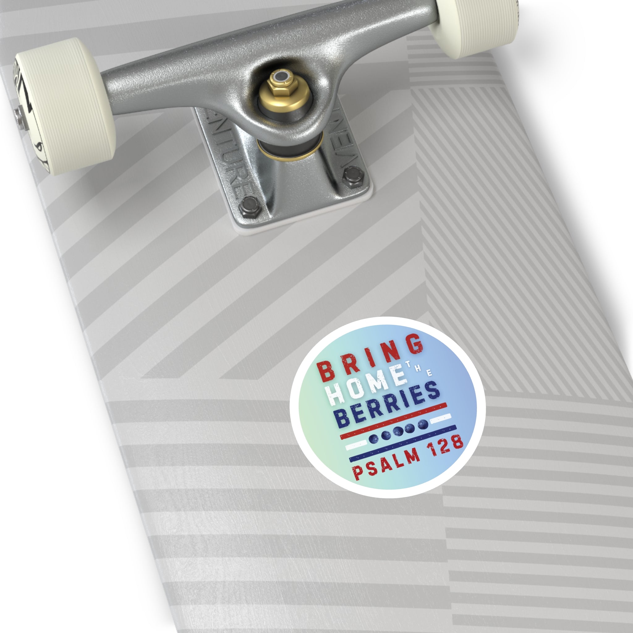 Round Sticker — BHtB PSLM 128 - RWB - FD LT GRN BLU