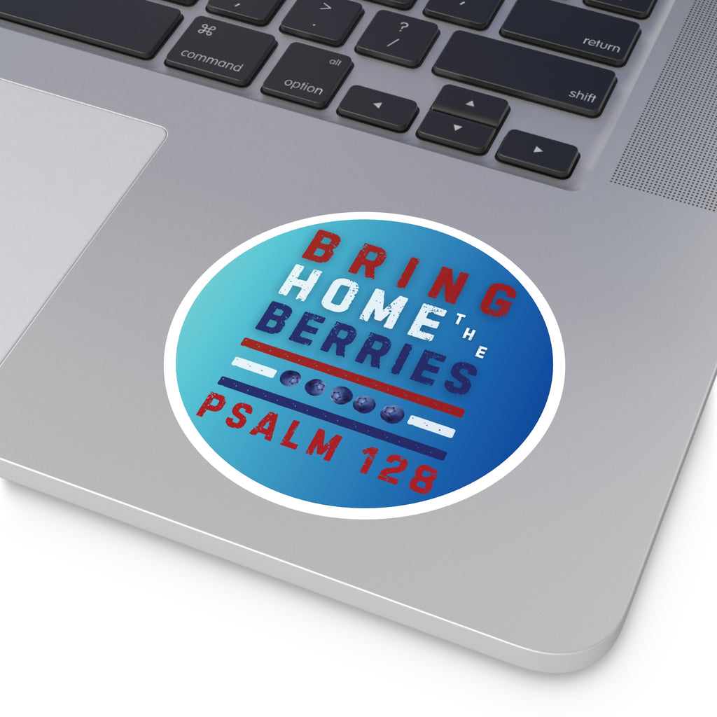Round Sticker — BHtB PSLM 128 - RWB - FD BLUES