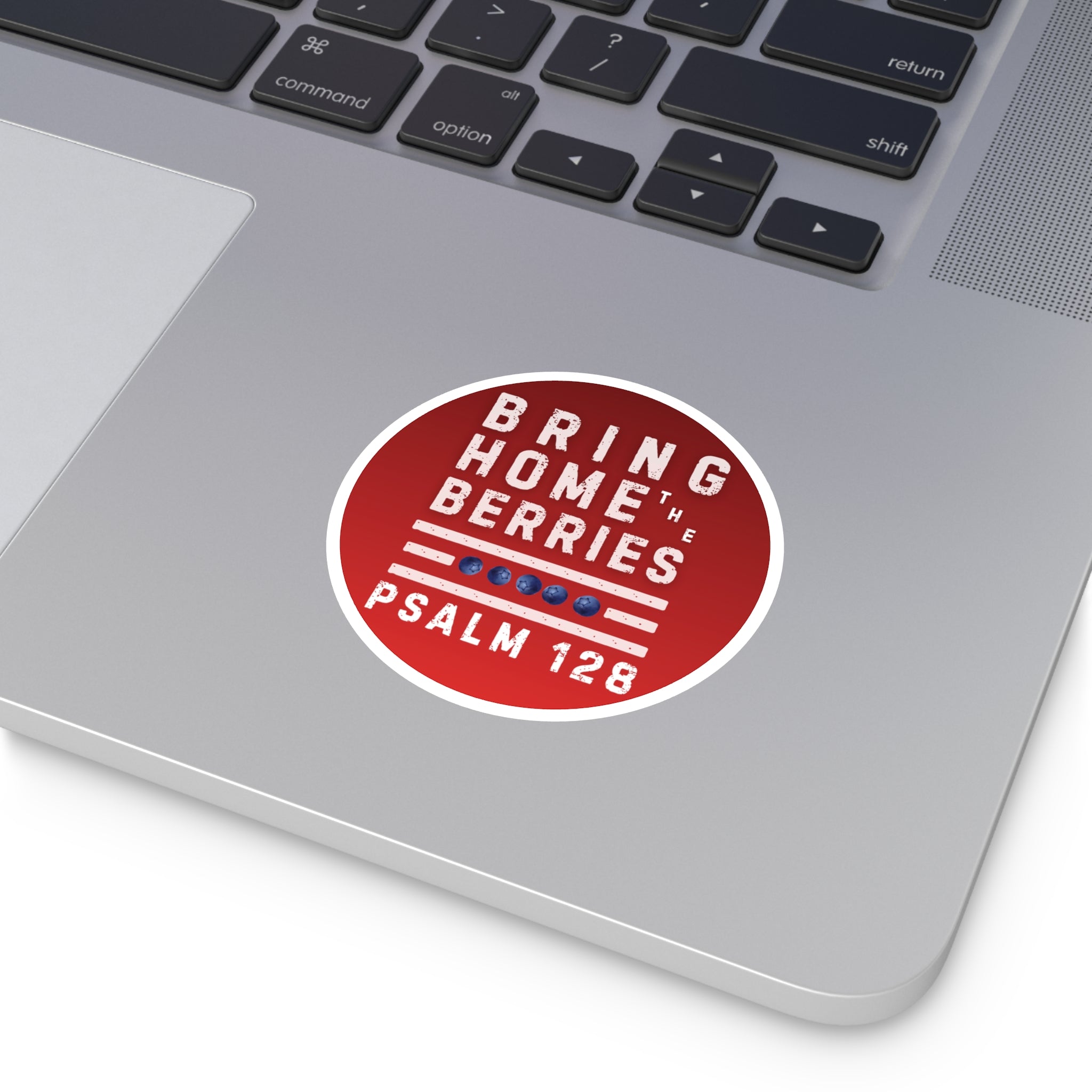 Round Sticker — BHtB PSLM 128 - WHT - FADE RED