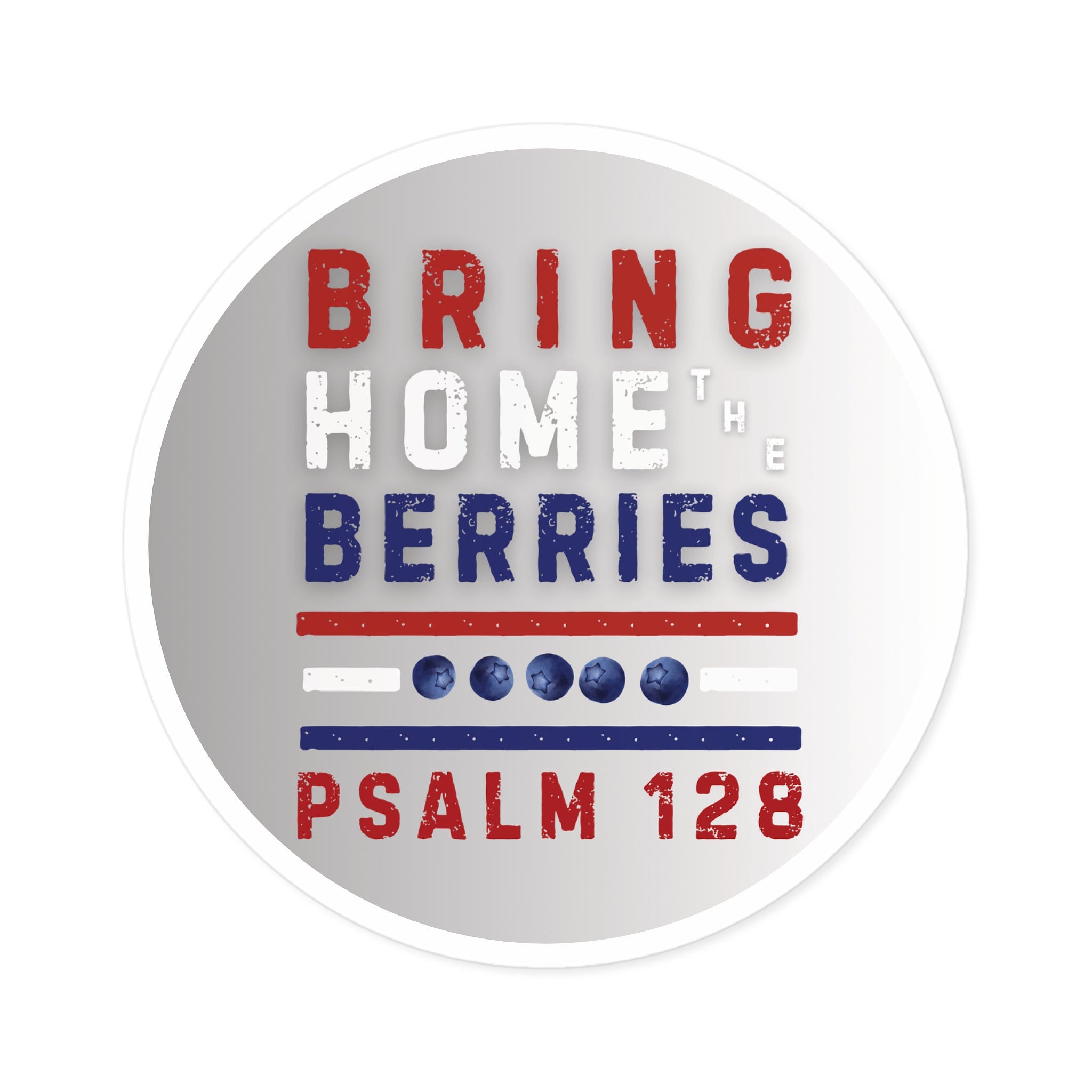 Round Sticker — BHtB PSLM 128 - RWB - FD GRAY WHT