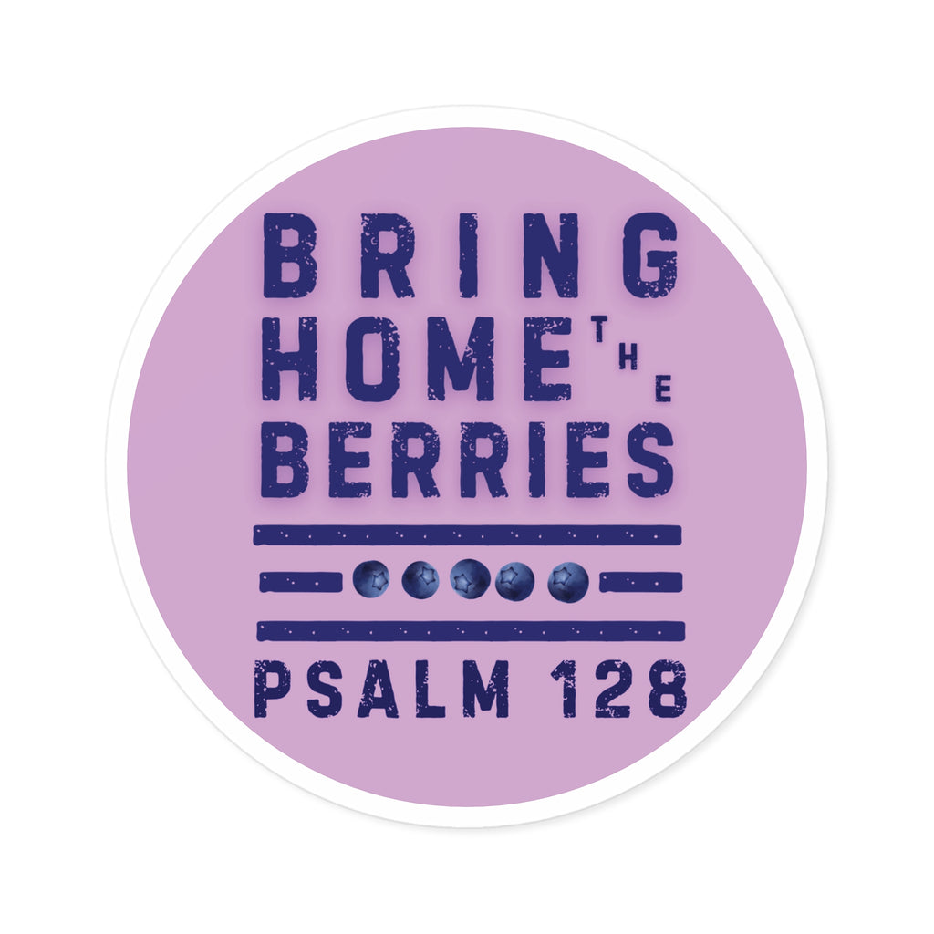 Round Sticker — BHtB PSLM 128 - BLU - LT PRPL