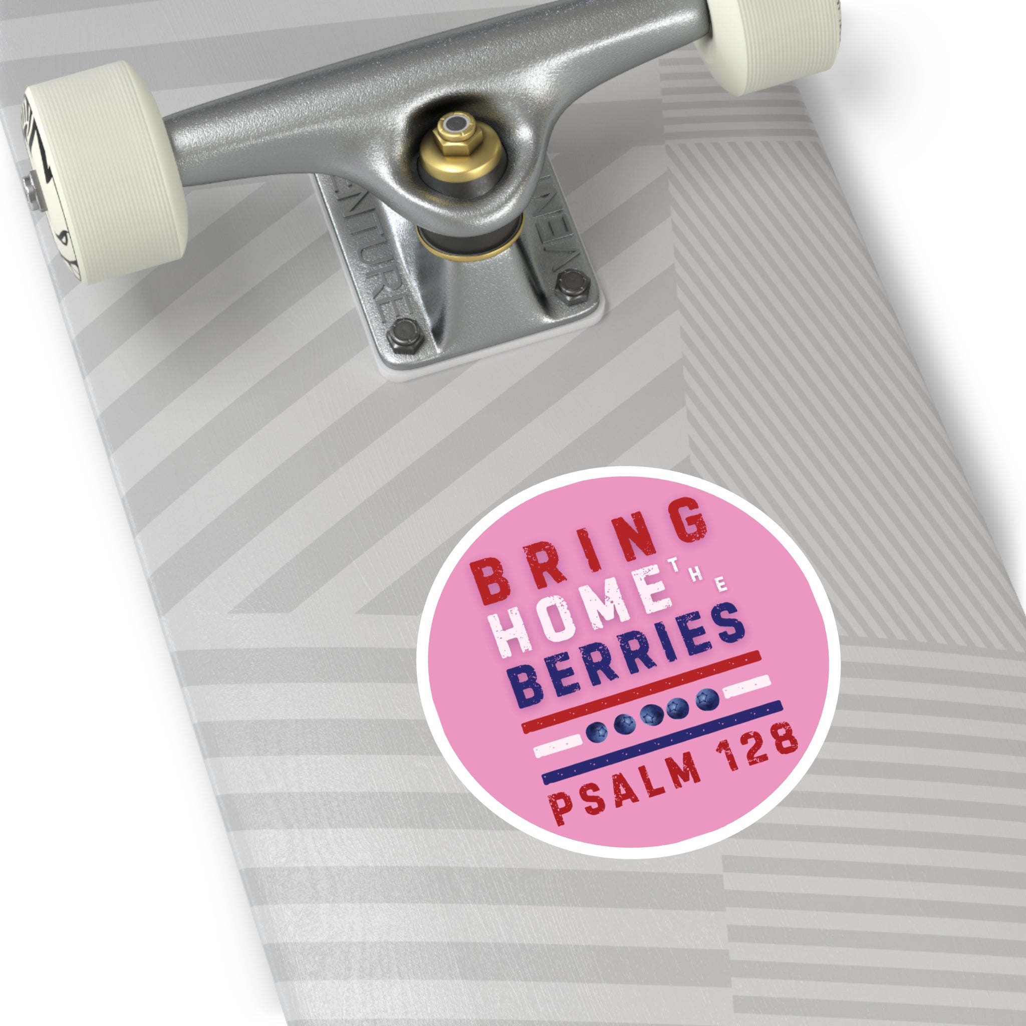 Round Sticker — BHtB PSLM 128 - RWB - PNK