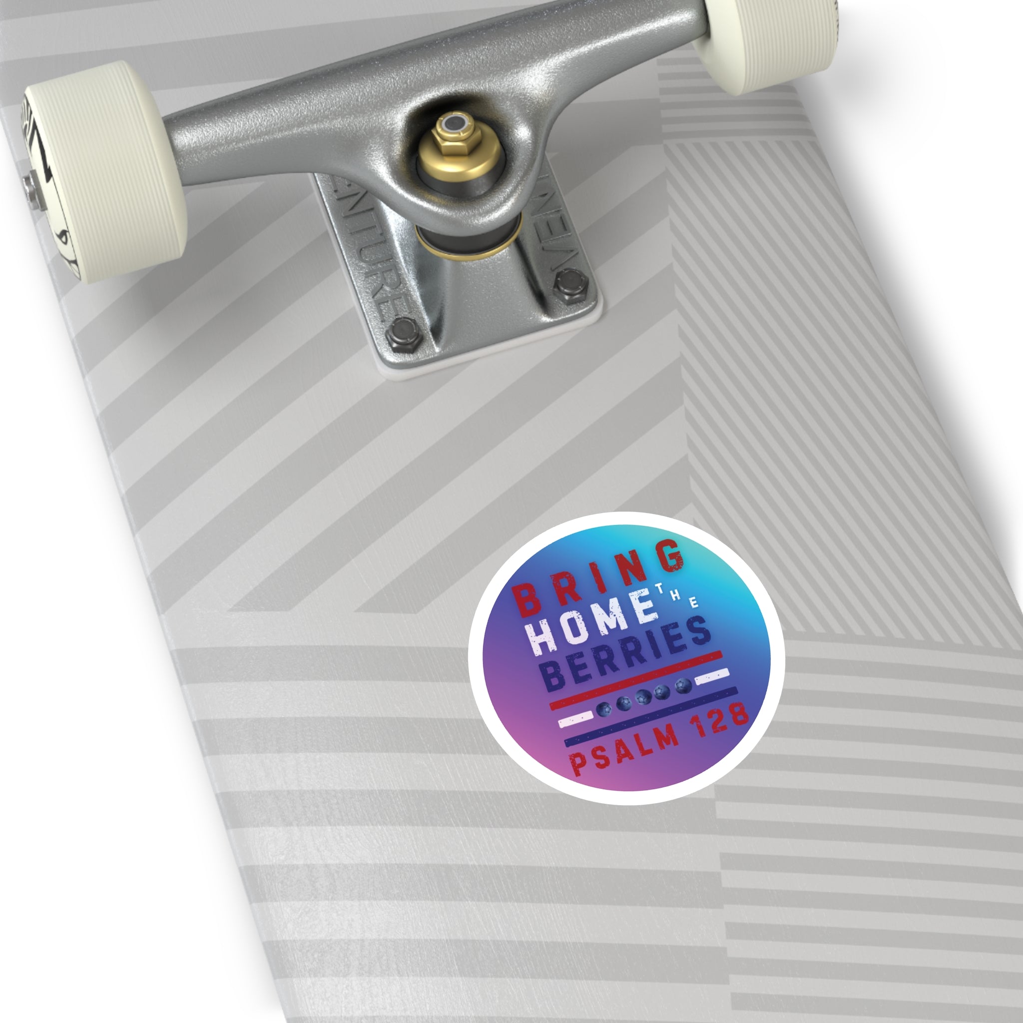Round Sticker — BHtB PSLM 128 - RWB - FD PNK BLU
