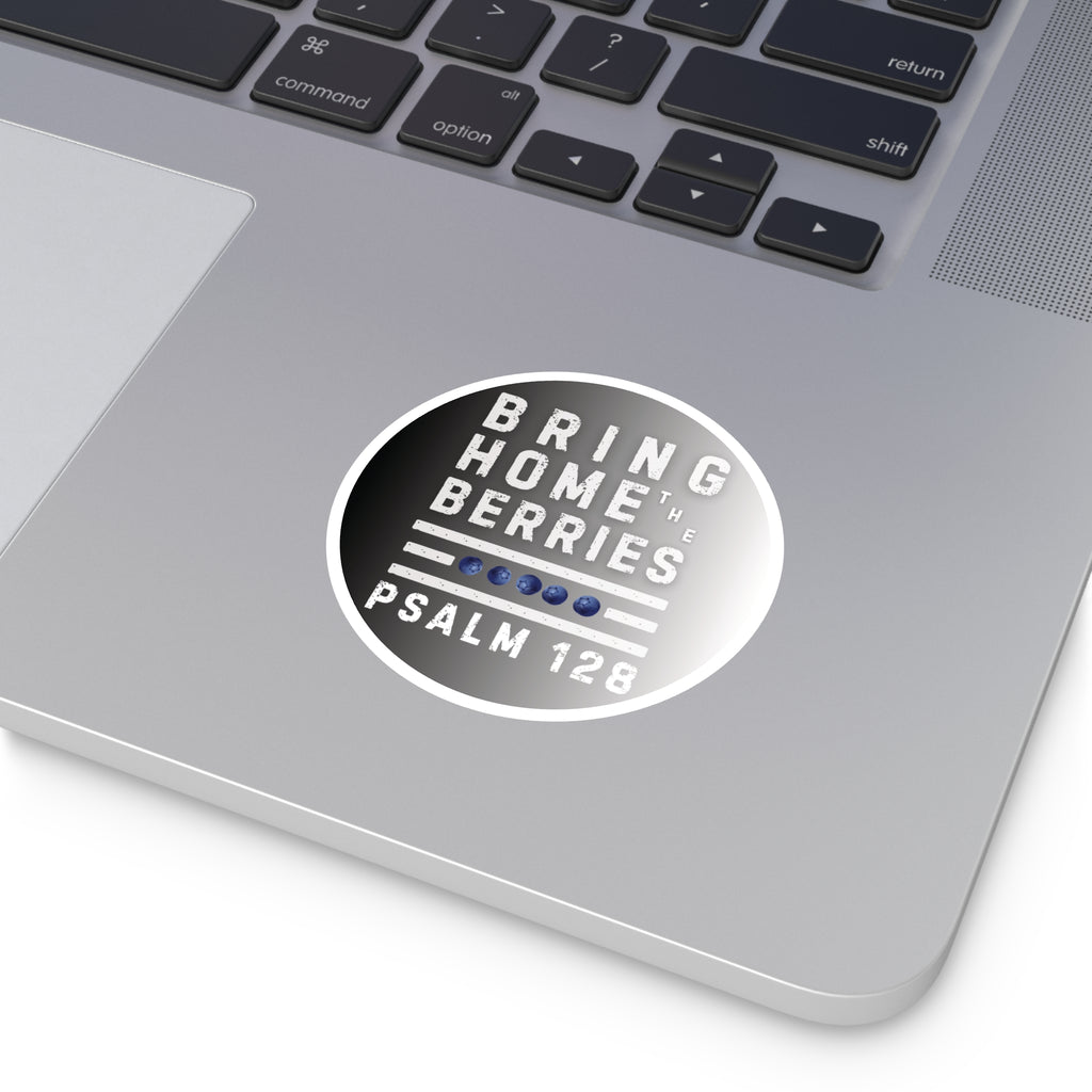 Round Sticker — BHtB PSLM 128 - WHT - FADE BLCK WHT