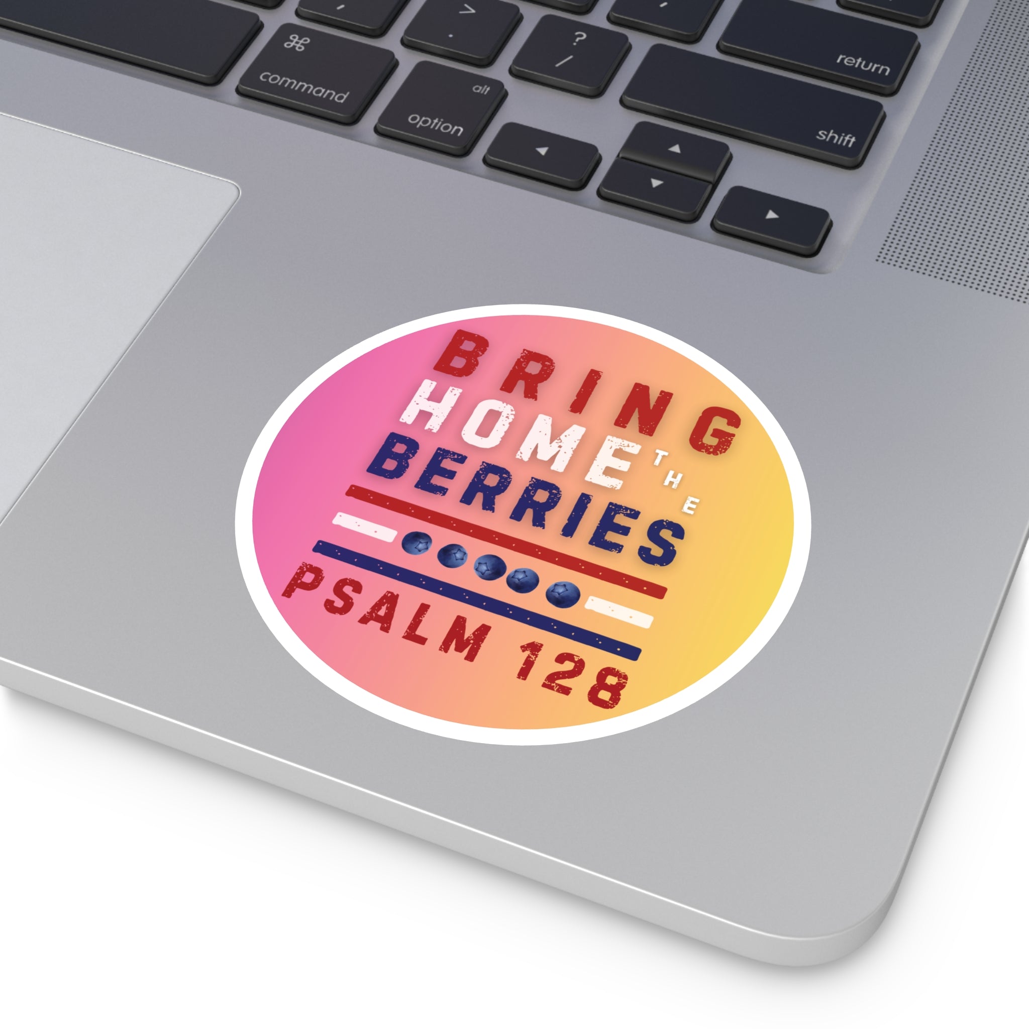 Round Sticker — BHtB PSLM 128 - RWB - FD PNK YLW