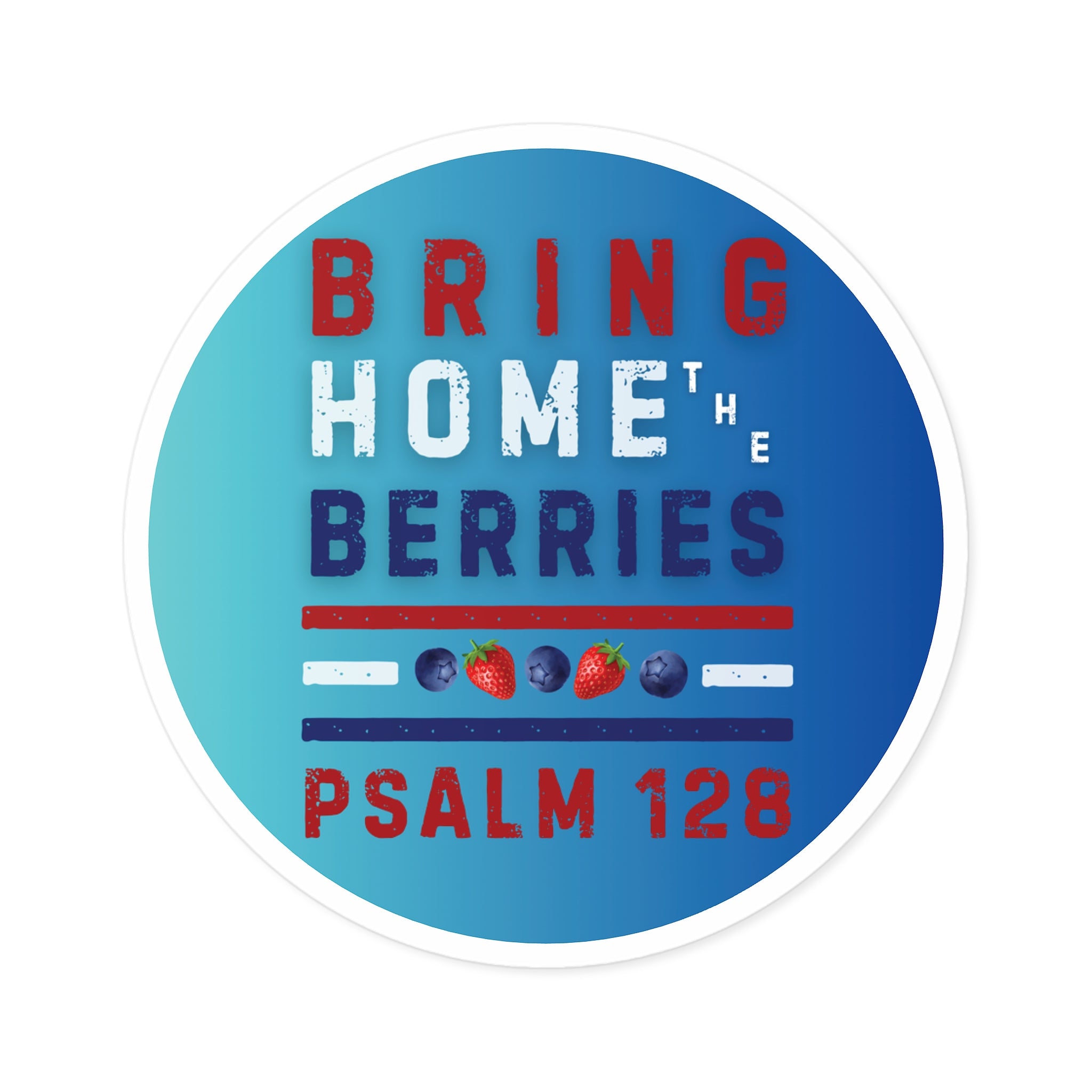 Round Sticker — BHtB PSLM 128 - RWB S&B - FD BLU