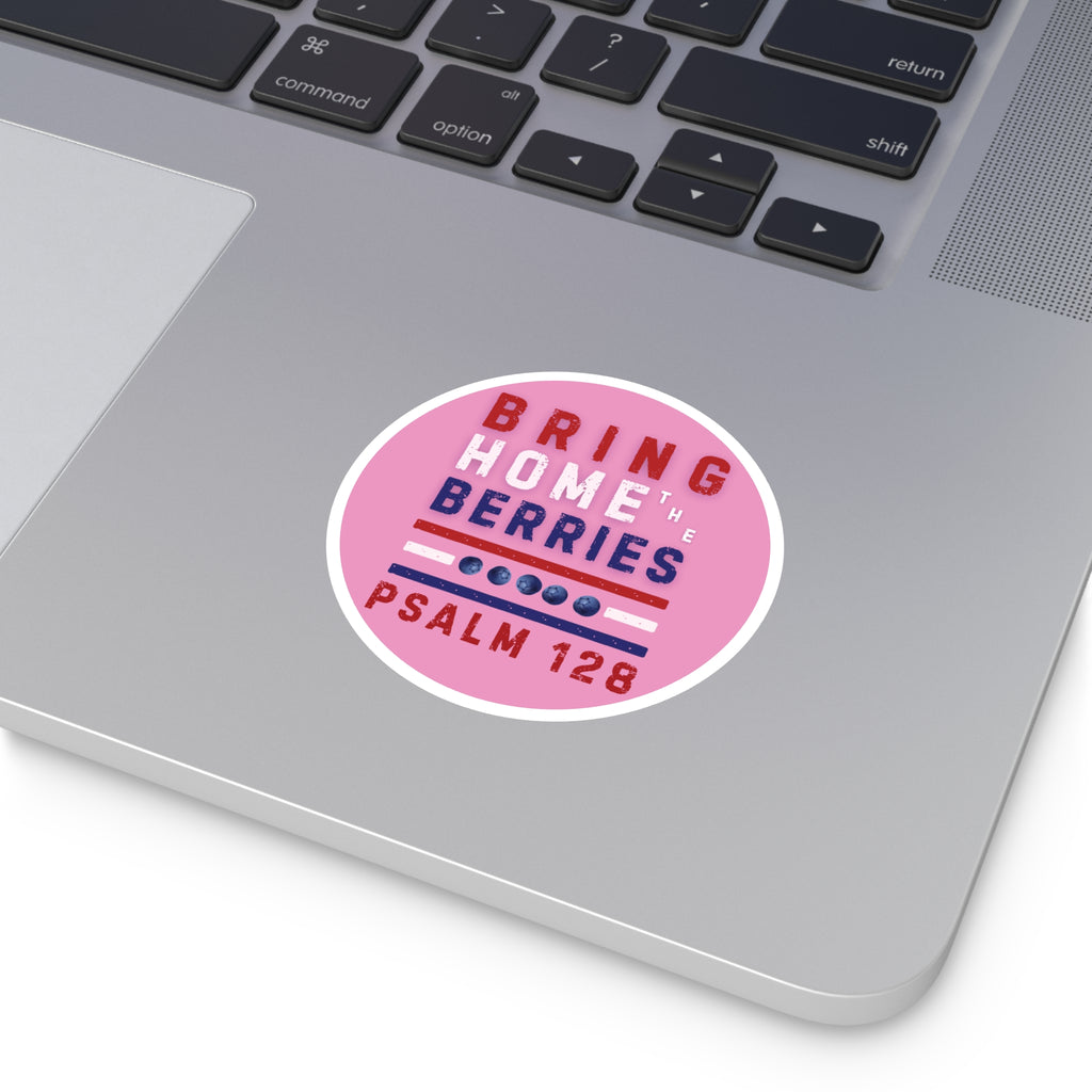 Round Sticker — BHtB PSLM 128 - RWB - PNK