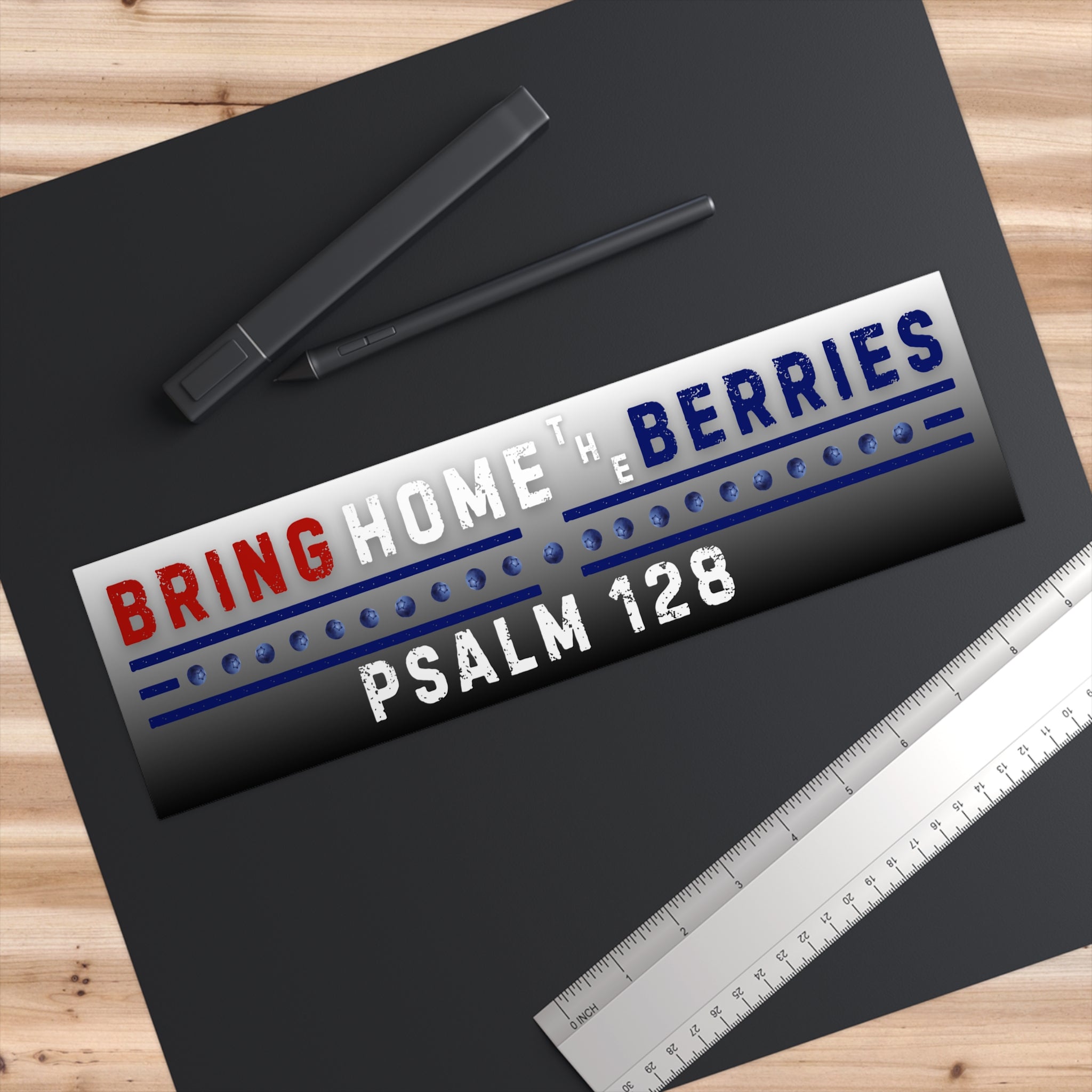 Bumper Sticker - BHtB PSLM 128 RWB w/ BB - B&W FADE