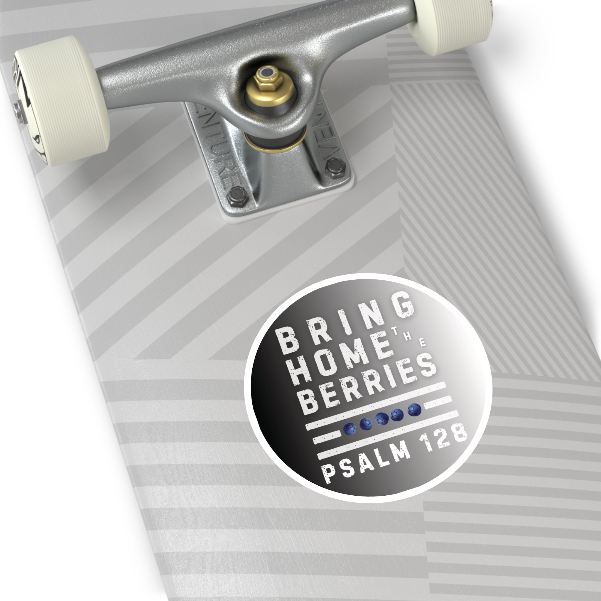 Round Sticker — BHtB PSLM 128 - WHT - FADE BLCK WHT
