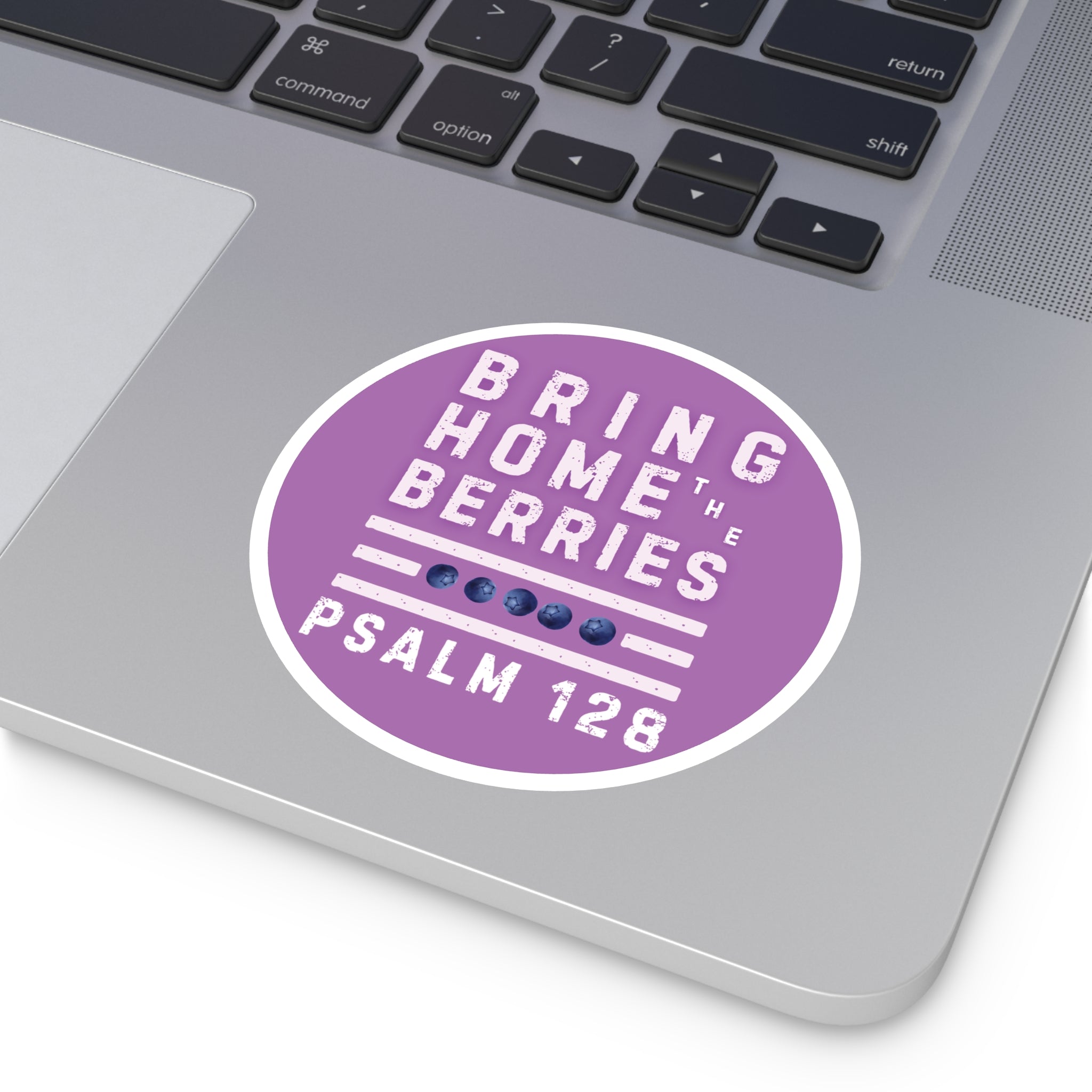 Round Sticker — BHtB PSLM 128 - WHT - LT PRPL