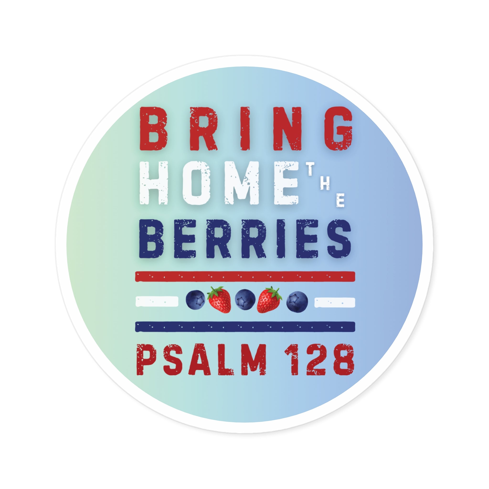 Round Sticker — BHtB PSLM 128 - RWB S&B - FD GR GRN BLU