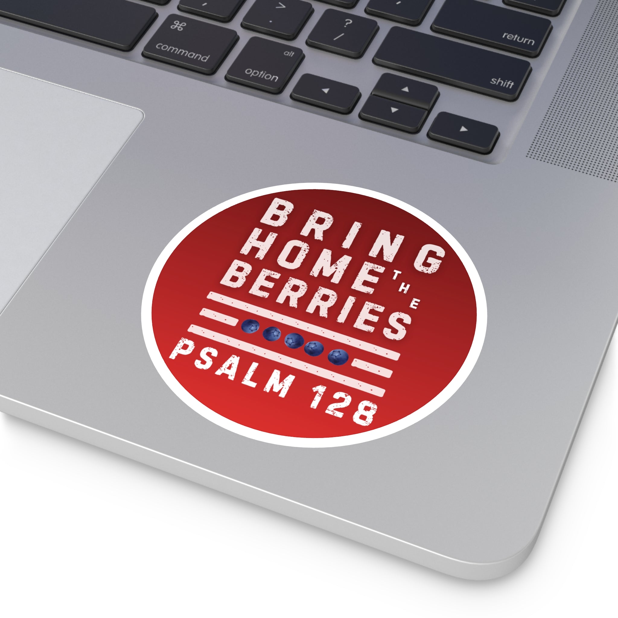 Round Sticker — BHtB PSLM 128 - WHT - FADE RED