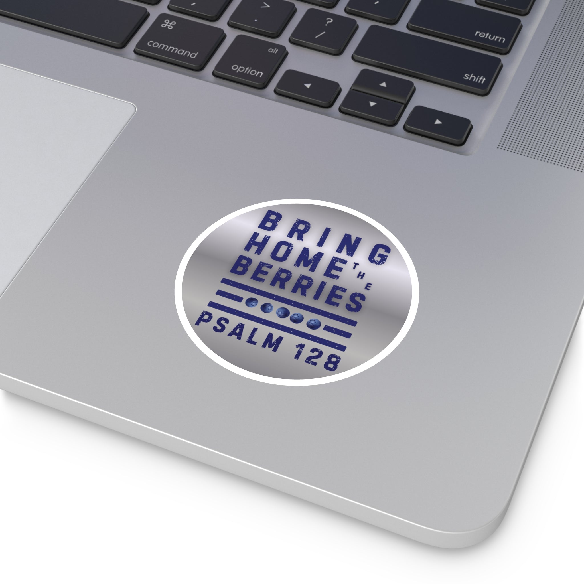 Round Sticker — BHtB PSLM 128 - BLU - SLVR