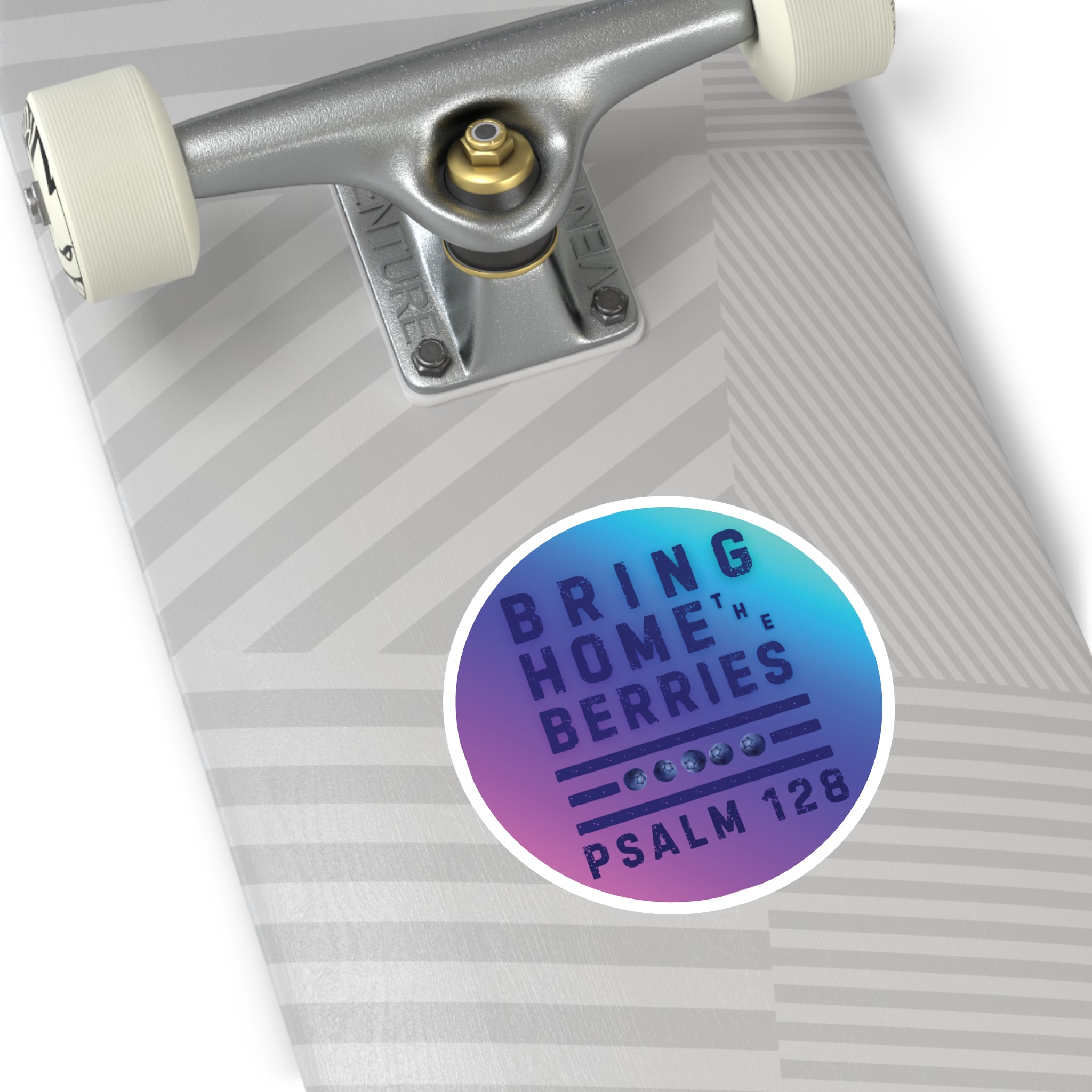 Round Sticker — BHtB PSLM 128 - BLU - FADE PNK BLU