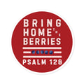 Round Sticker — BHtB PSLM 128 - WHT - RED