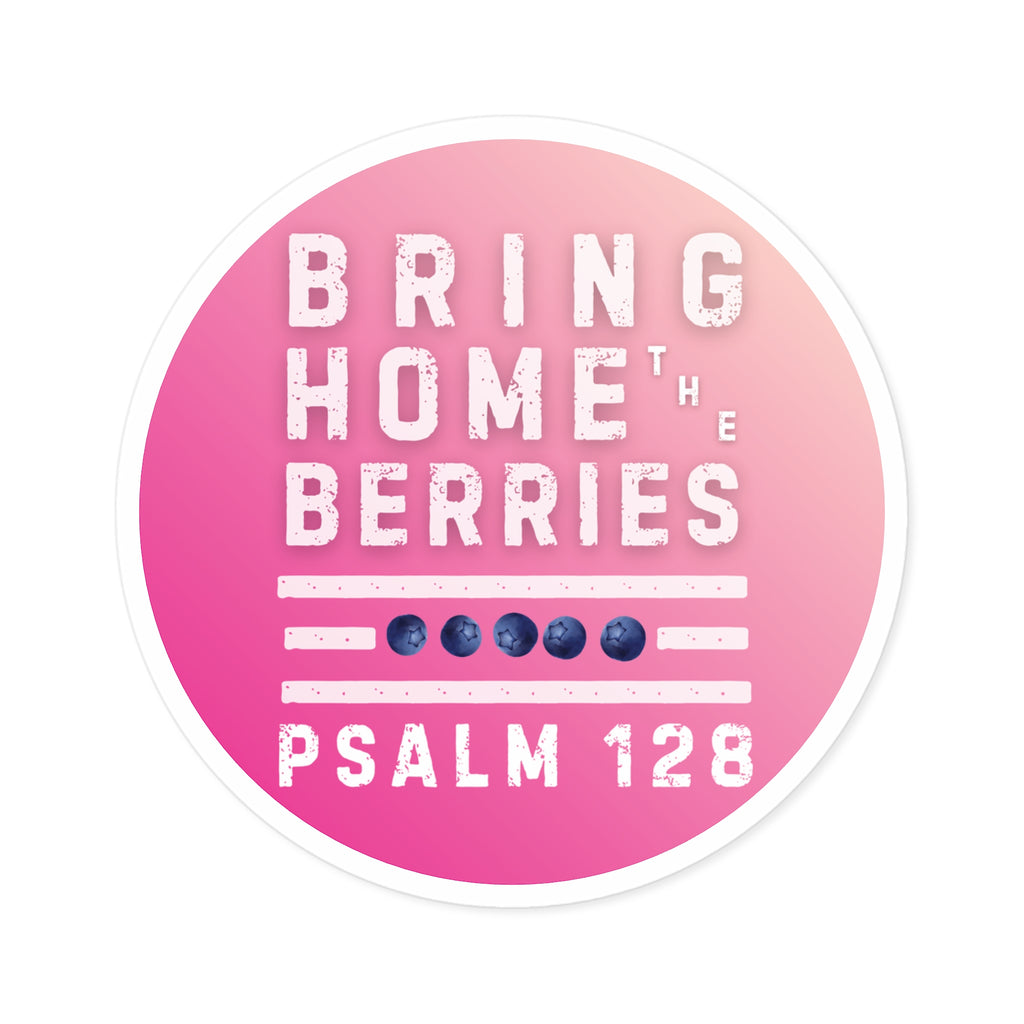 Round Sticker — BHtB PSLM 128 - WHT - FADE PNK