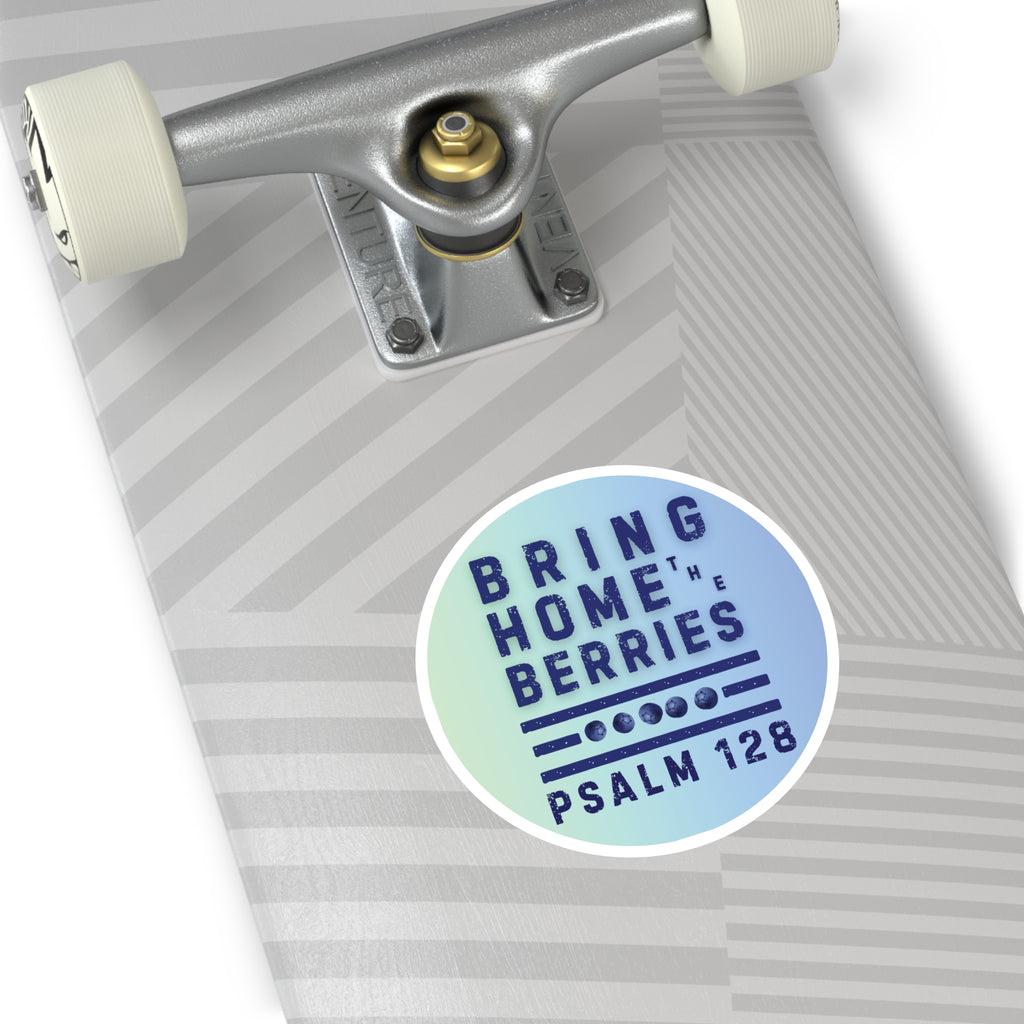 Round Sticker — BHtB PSLM 128 - BLU - FADE LT GRN BLU