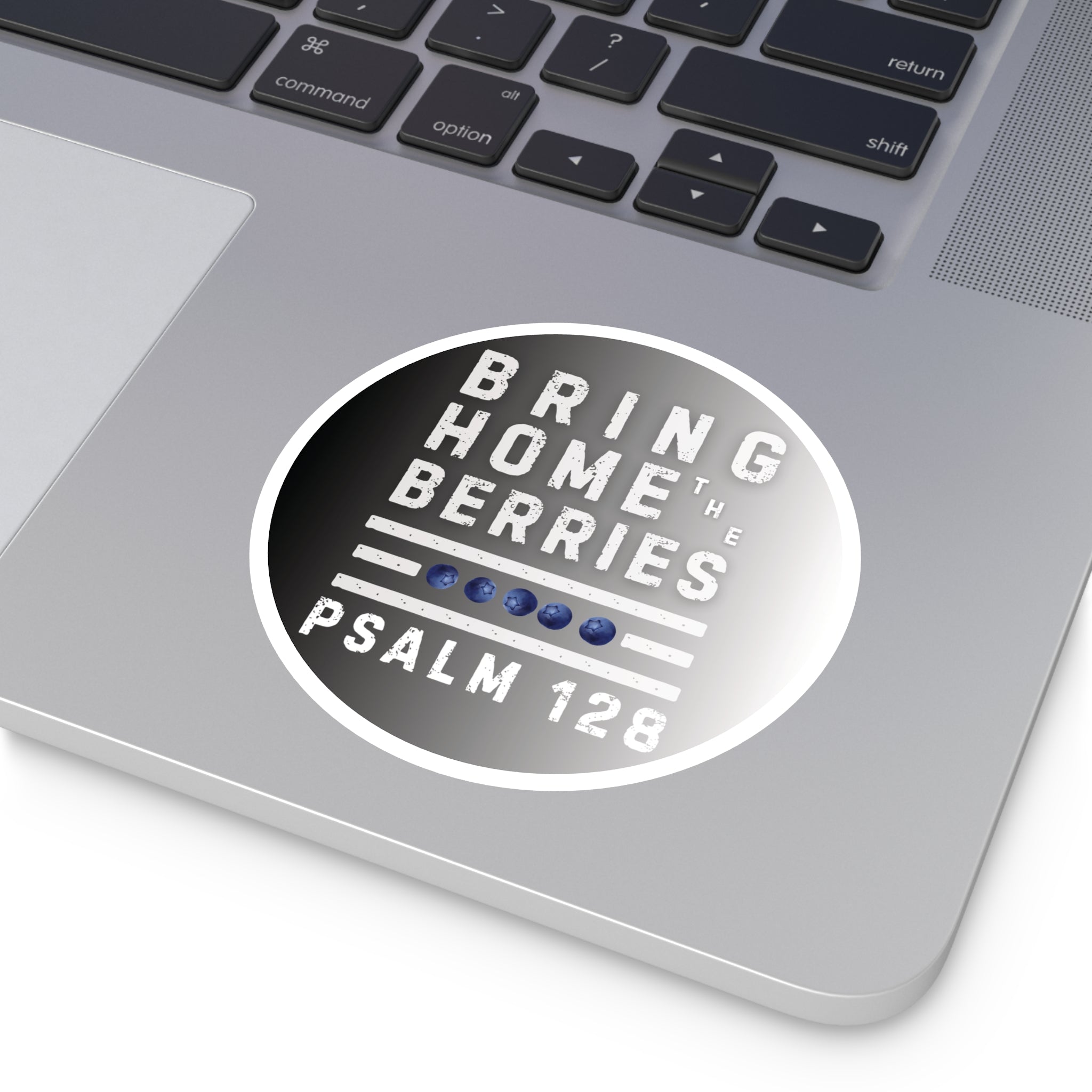 Round Sticker — BHtB PSLM 128 - WHT - FADE BLCK WHT