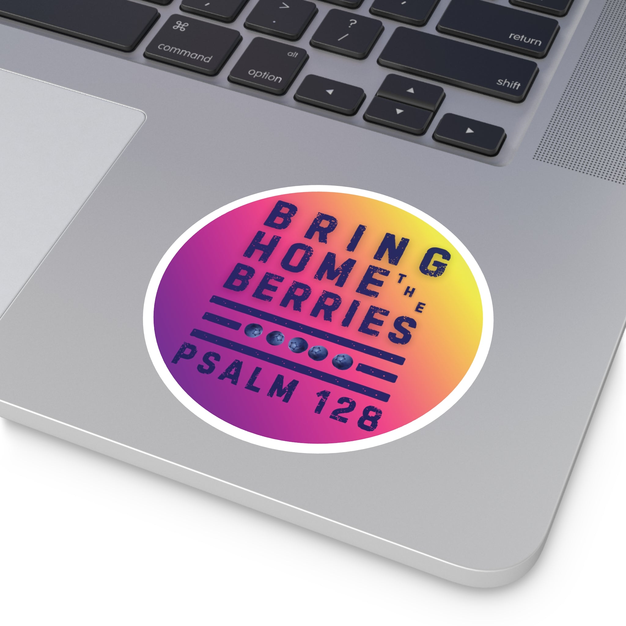 Round Sticker — BHtB PSLM 128 - BLU - FADE PRPL YLLW