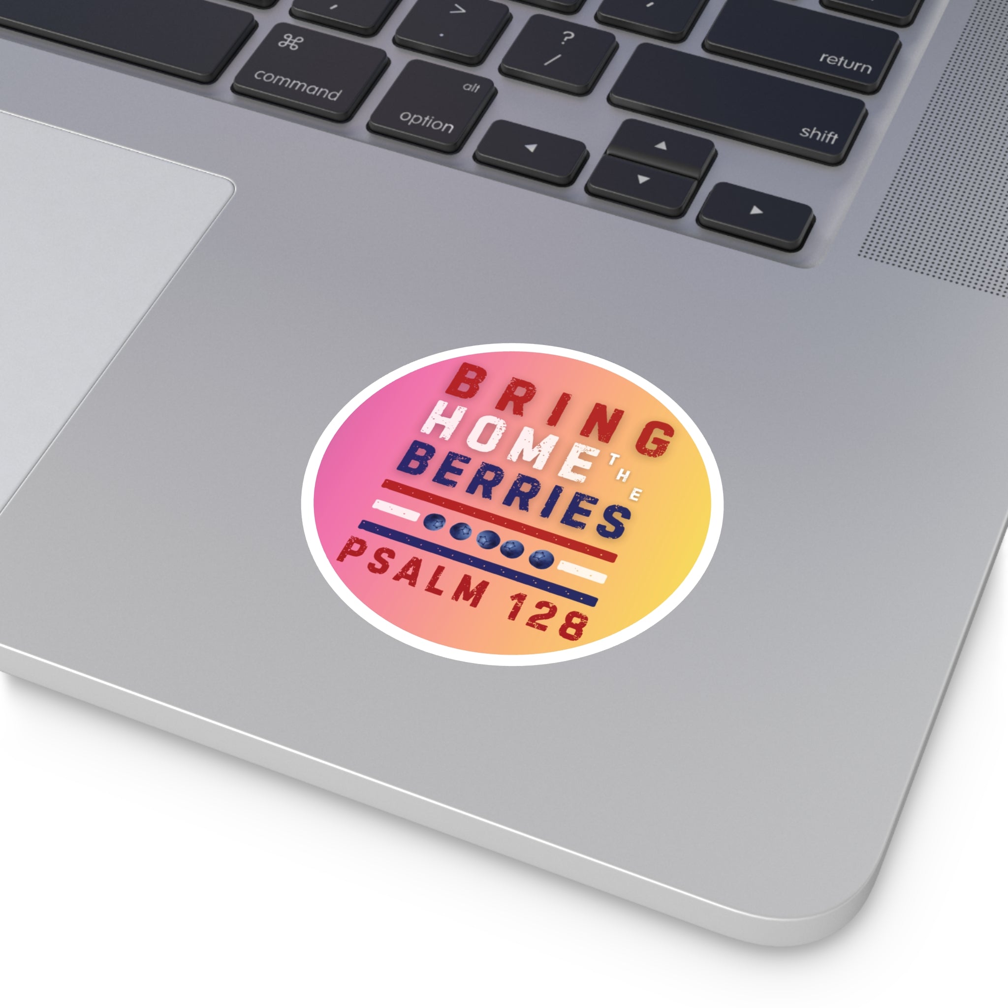 Round Sticker — BHtB PSLM 128 - RWB - FD PNK YLW