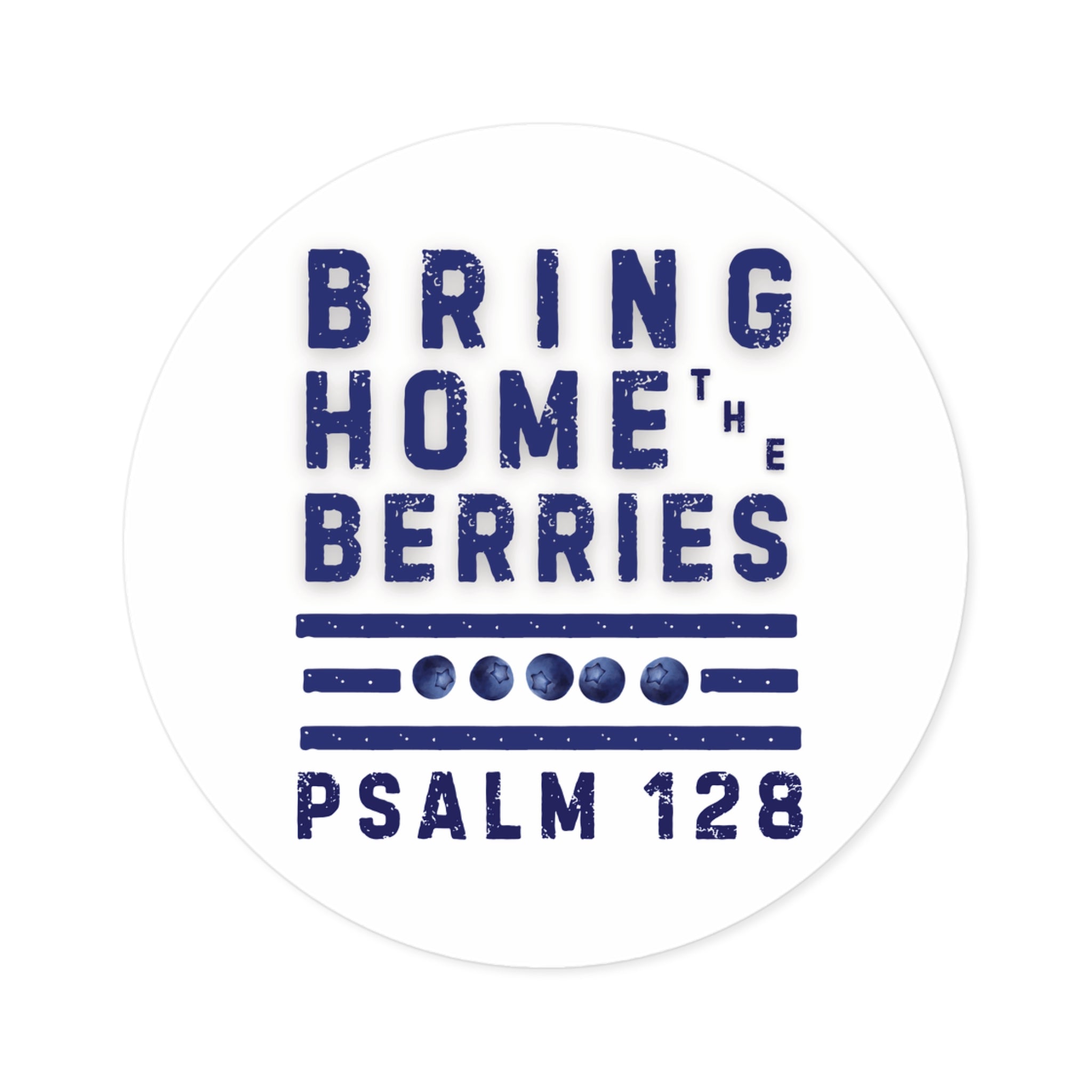 Round Sticker — BHtB PSLM 128 - BLU - WHT
