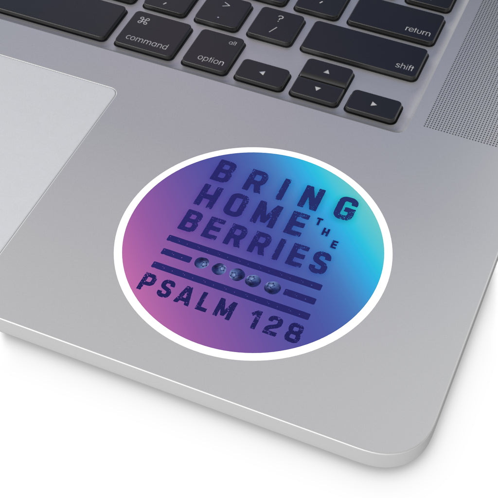 Round Sticker — BHtB PSLM 128 - BLU - FADE PNK BLU