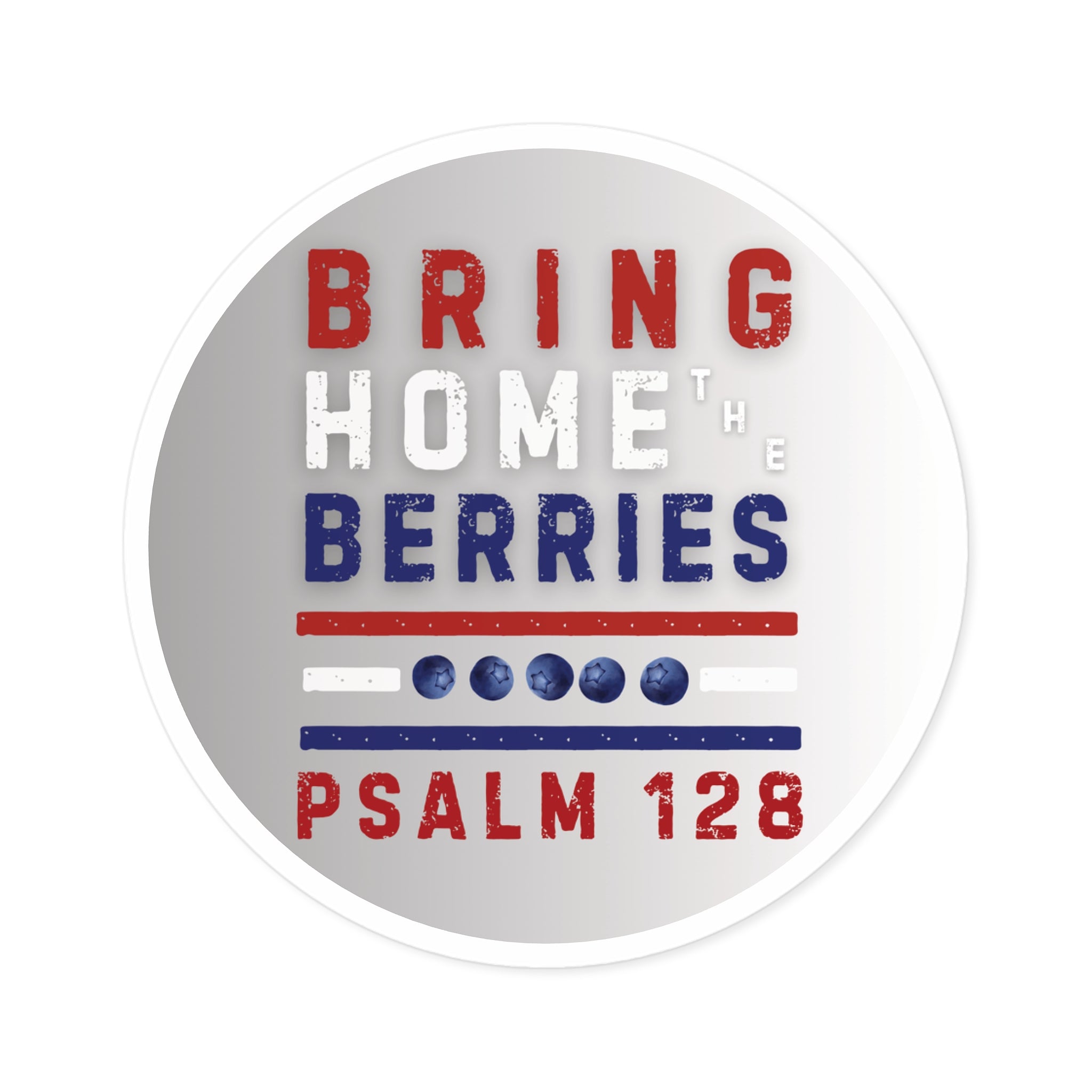 Round Sticker — BHtB PSLM 128 - RWB - FD GRAY WHT
