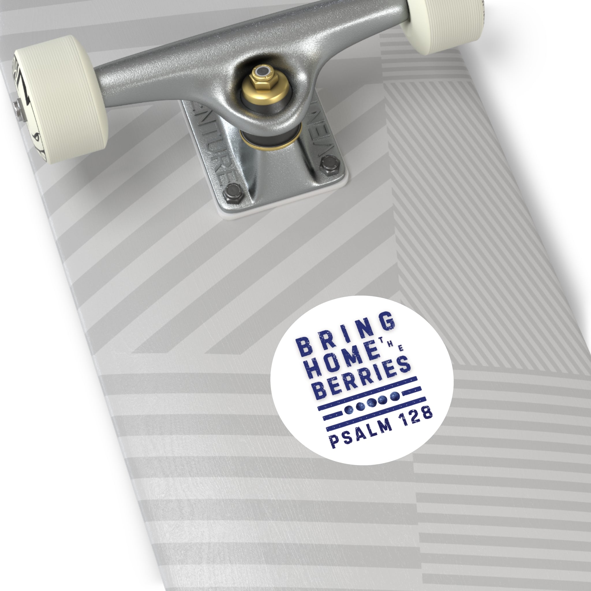Round Sticker — BHtB PSLM 128 - BLU - WHT