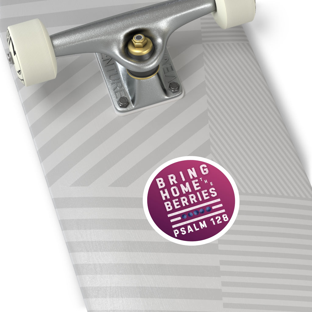 Round Sticker — BHtB PSLM 128 - WHT - FADE PRPL