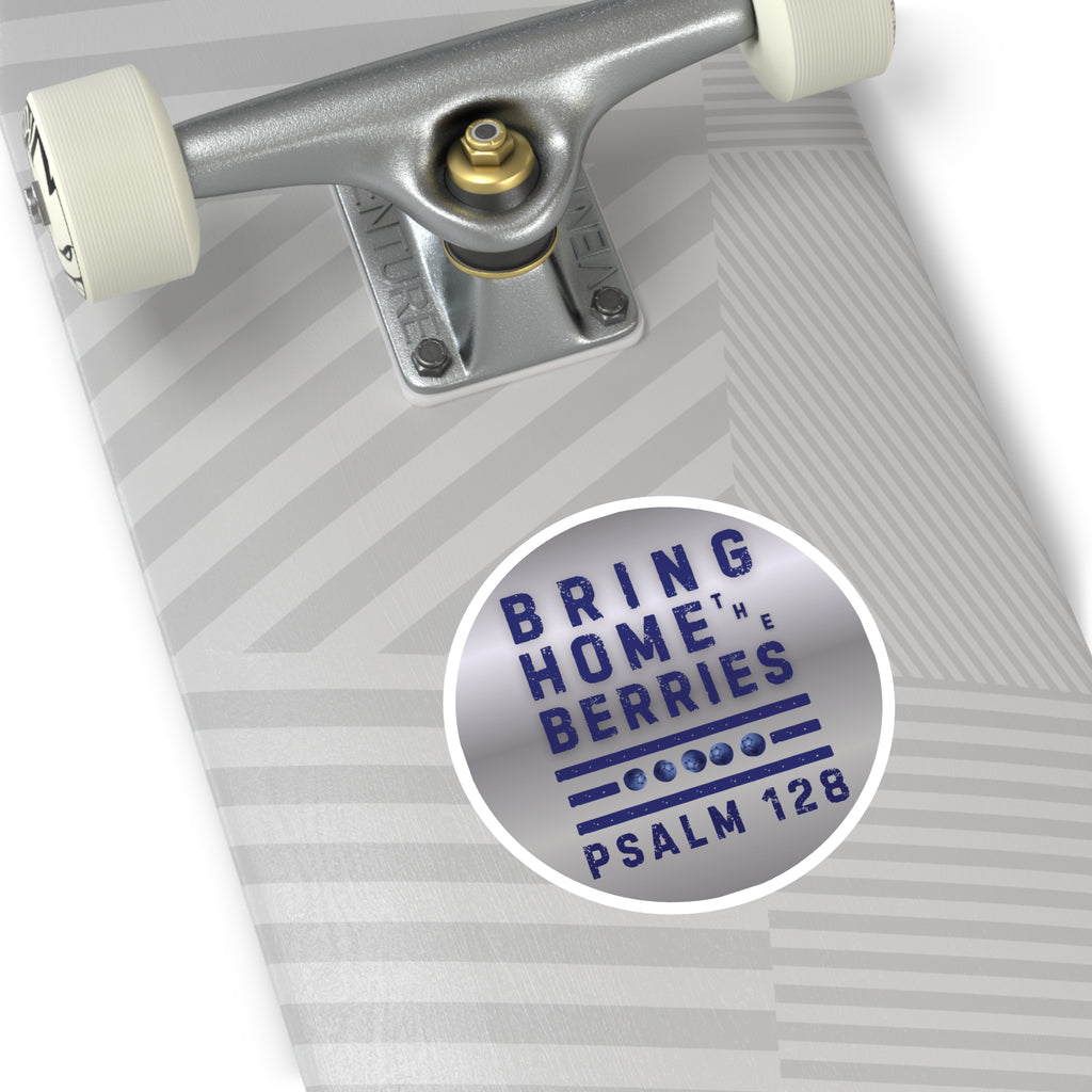 Round Sticker — BHtB PSLM 128 - BLU - SLVR