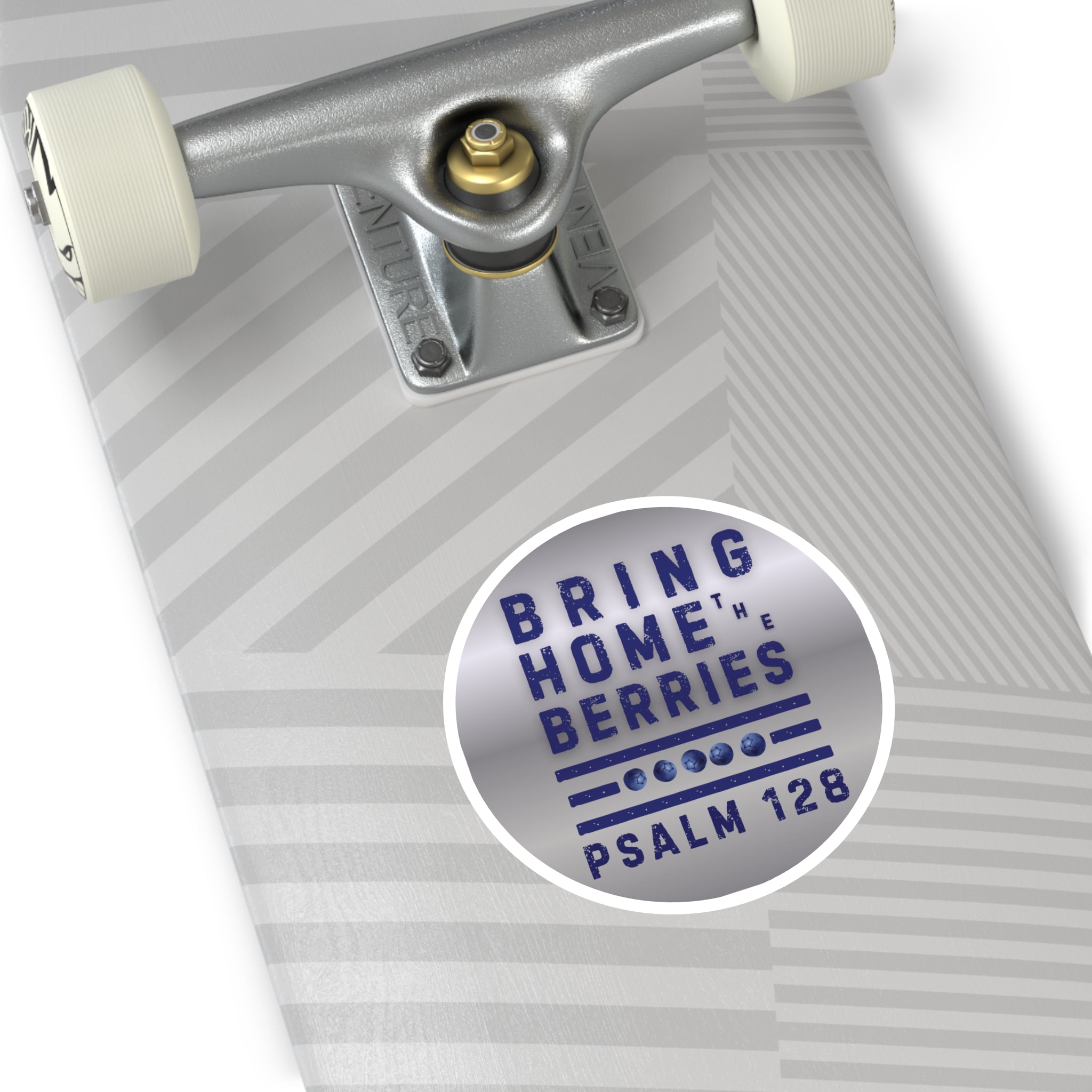 Round Sticker — BHtB PSLM 128 - BLU - SLVR