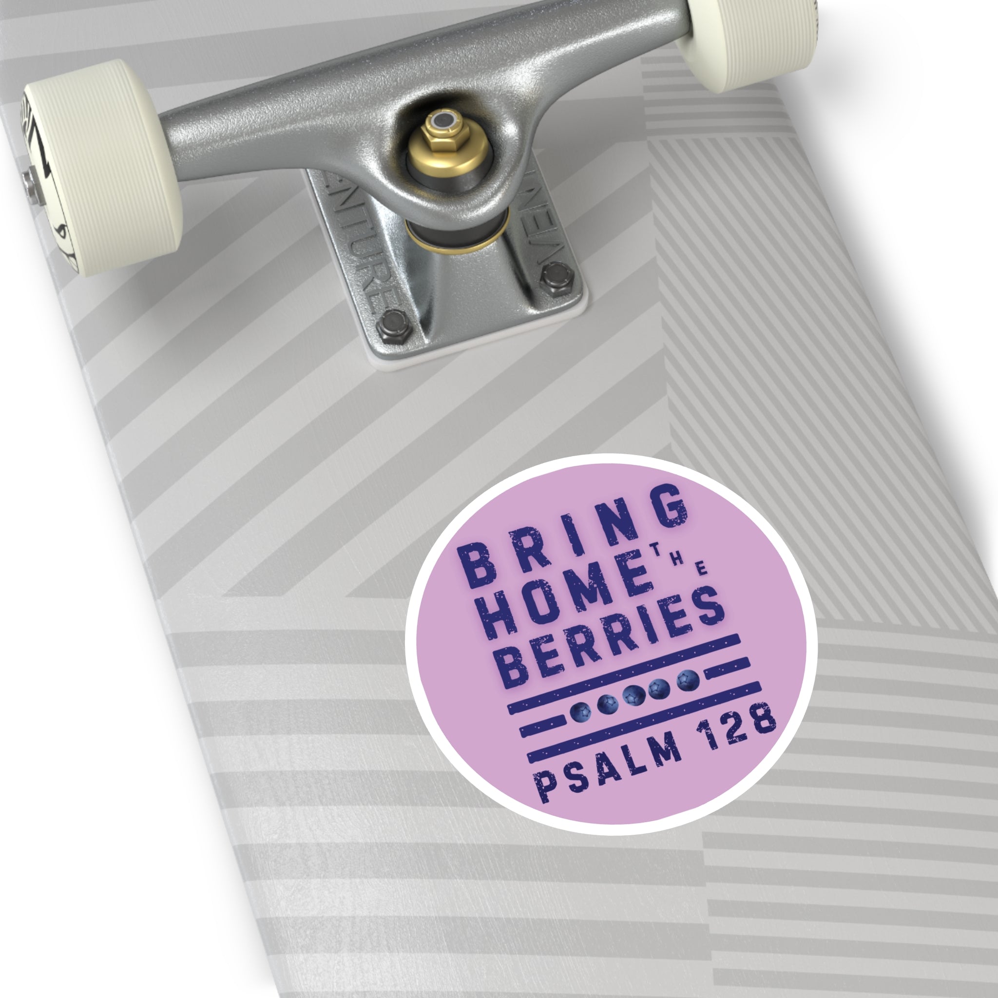 Round Sticker — BHtB PSLM 128 - BLU - LT PRPL