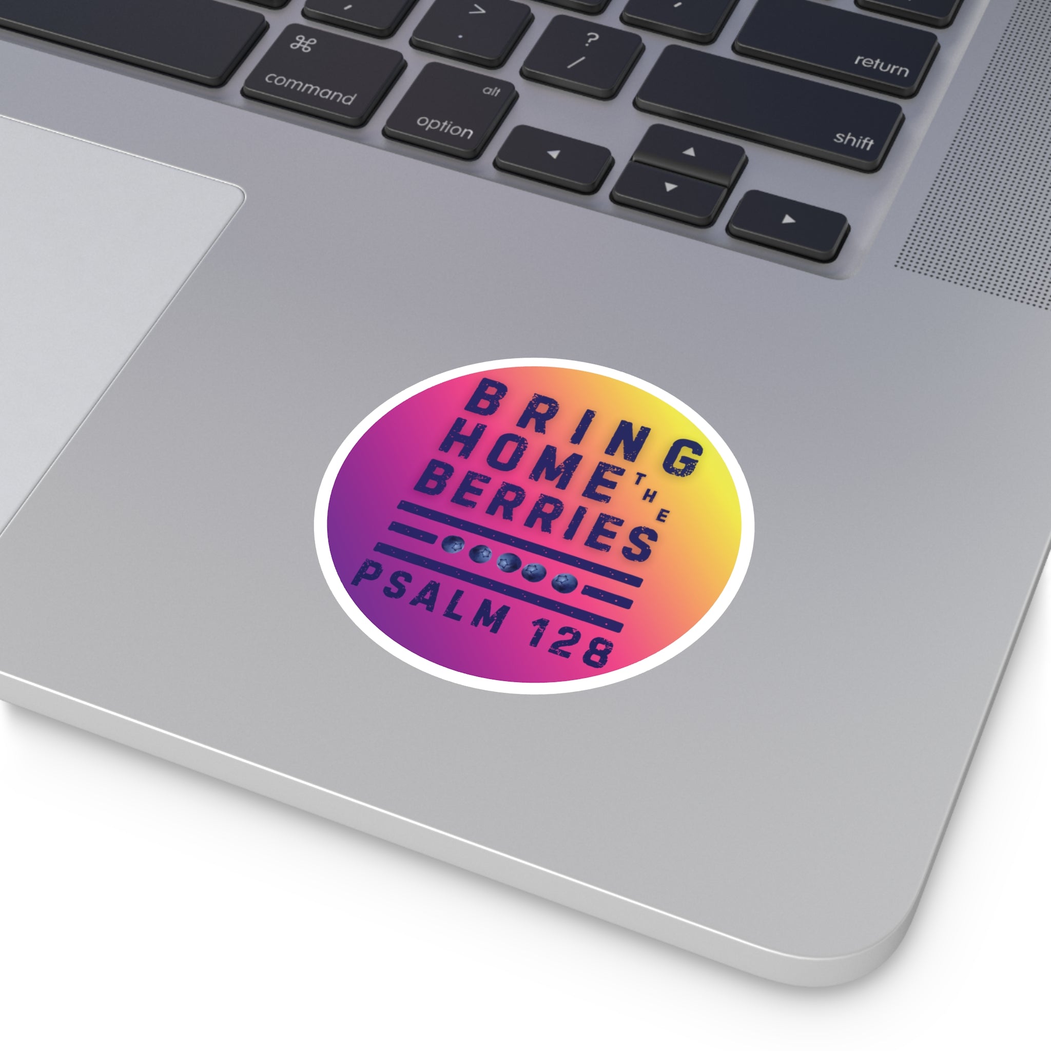 Round Sticker — BHtB PSLM 128 - BLU - FADE PRPL YLLW