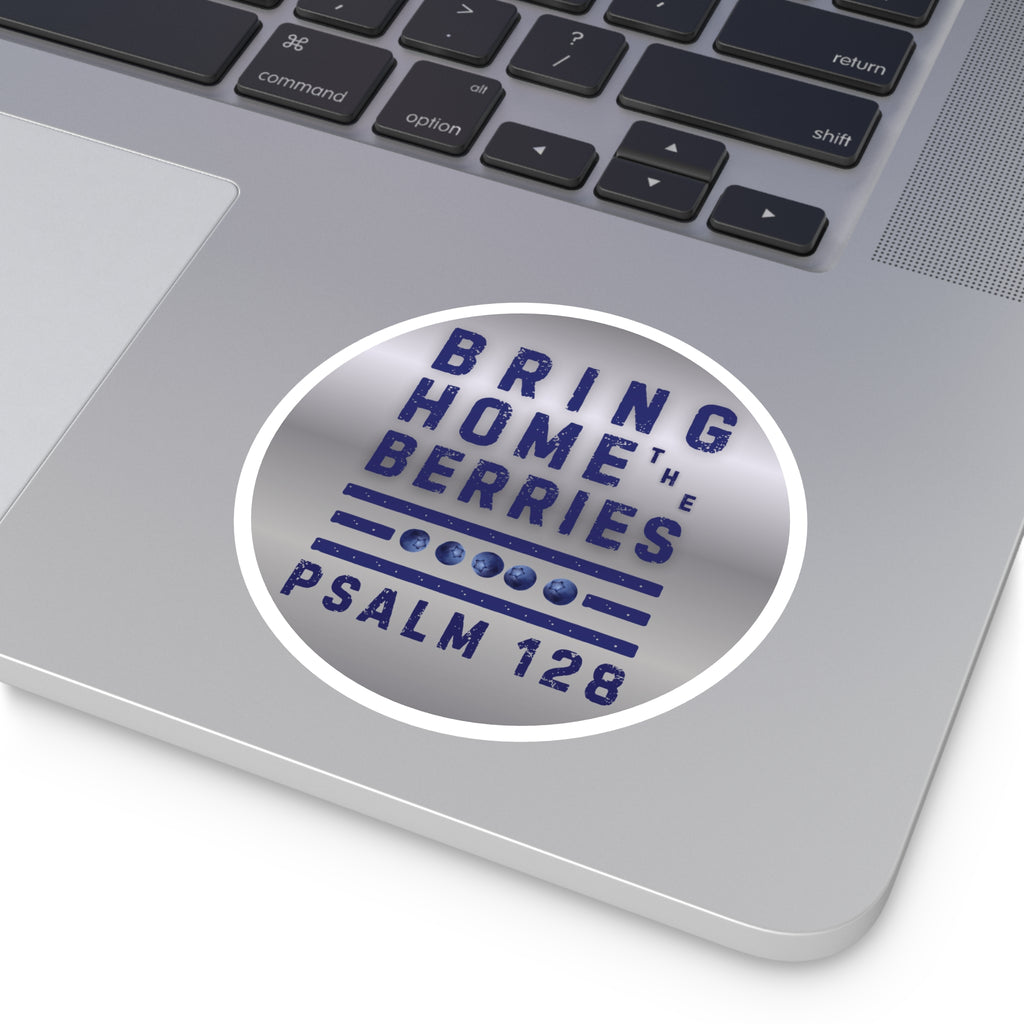 Round Sticker — BHtB PSLM 128 - BLU - SLVR