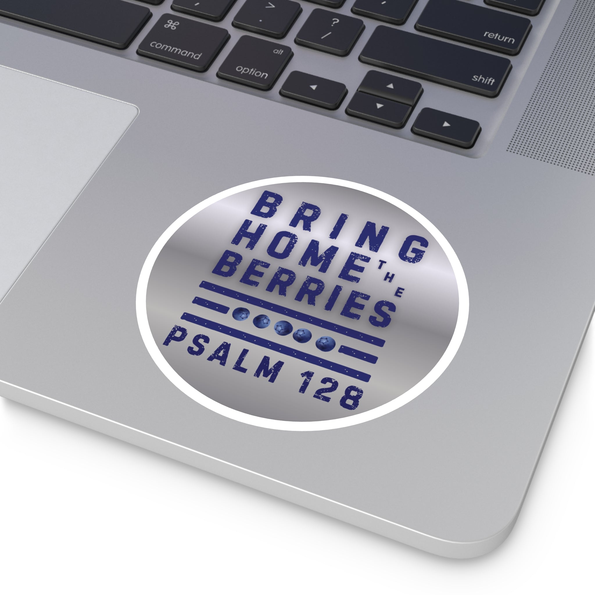 Round Sticker — BHtB PSLM 128 - BLU - SLVR