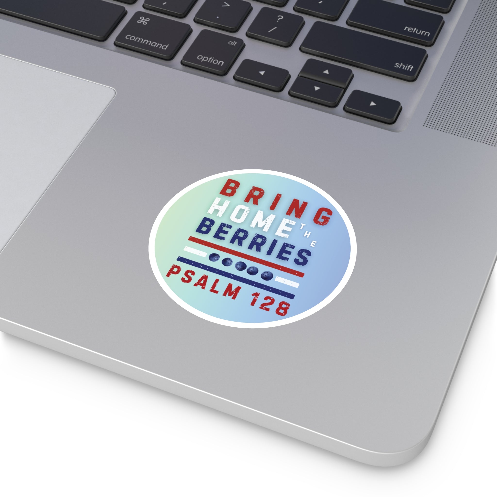 Round Sticker — BHtB PSLM 128 - RWB - FD LT GRN BLU